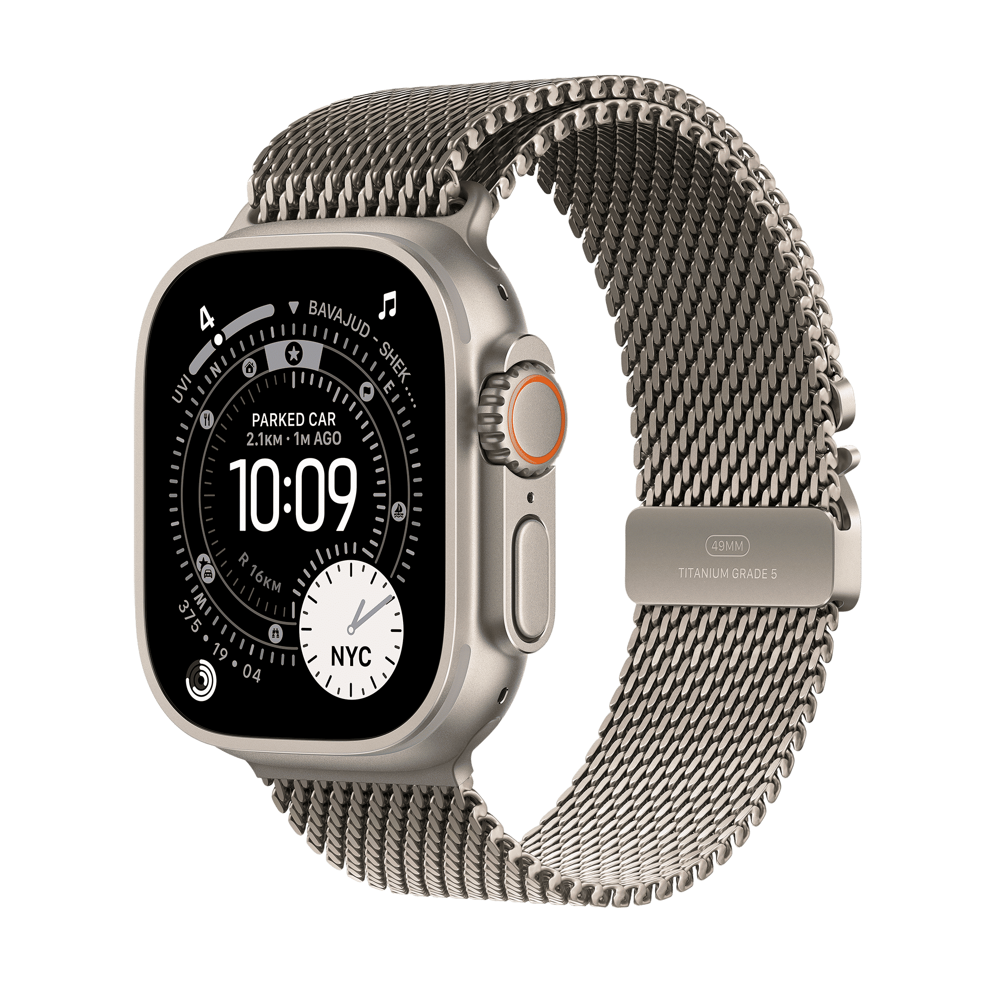 Apple Watch Ultra 3 GPS+Cellular with Natural Titanium Milanese Loop - S (49mm Retina LTPO3 OLED Display, Natural Titanium Case)_1