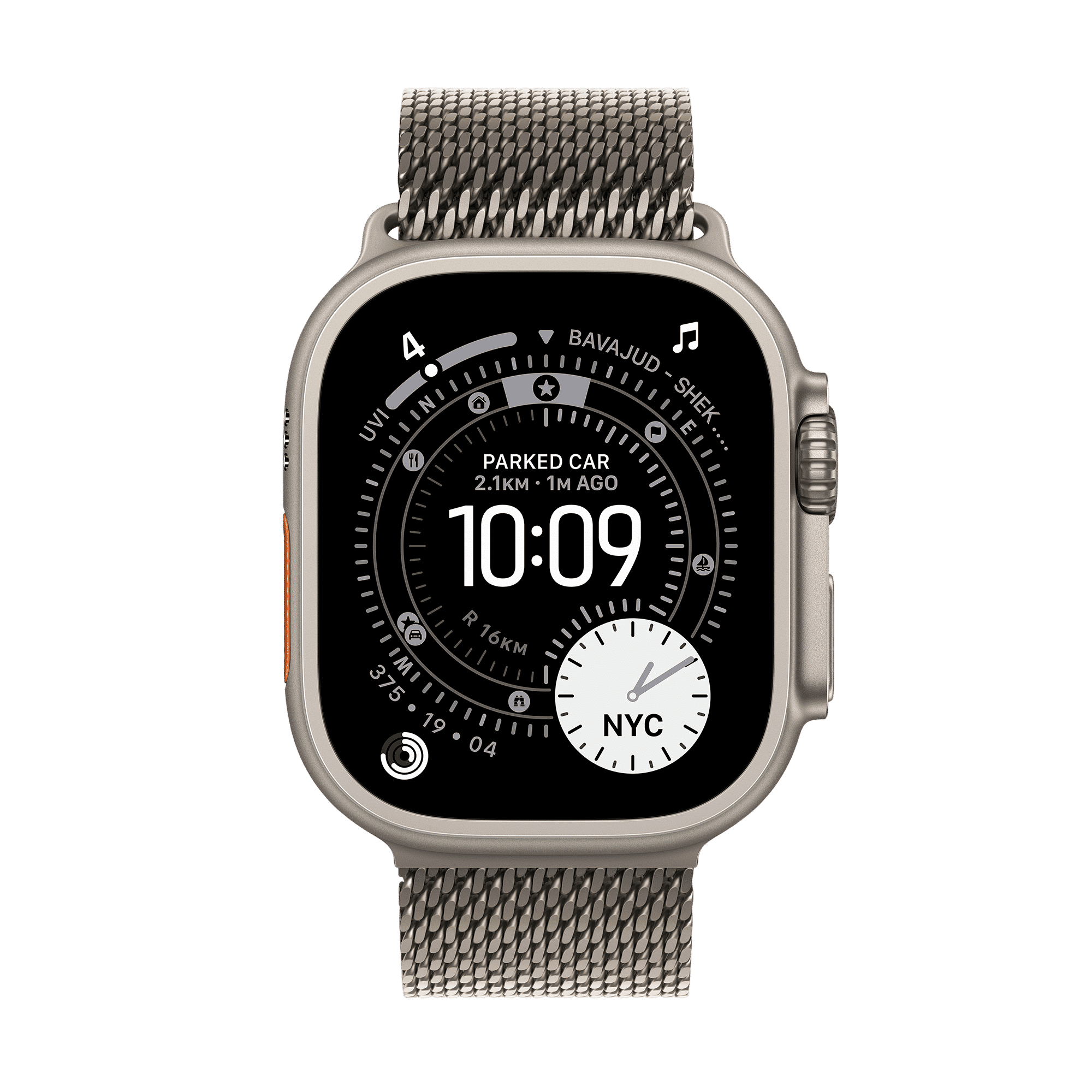 Apple Watch Ultra 3 GPS+Cellular with Natural Titanium Milanese Loop - L (49mm Retina LTPO3 OLED Display, Natural Titanium Case) _2