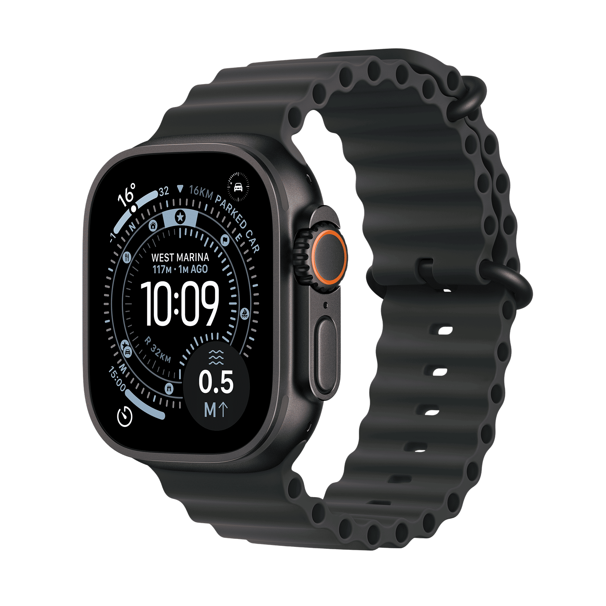 Apple Watch Ultra 3 GPS+Cellular with Black Ocean Band (49mm Retina LTPO3 OLED Display, Black Titanium Case) _1