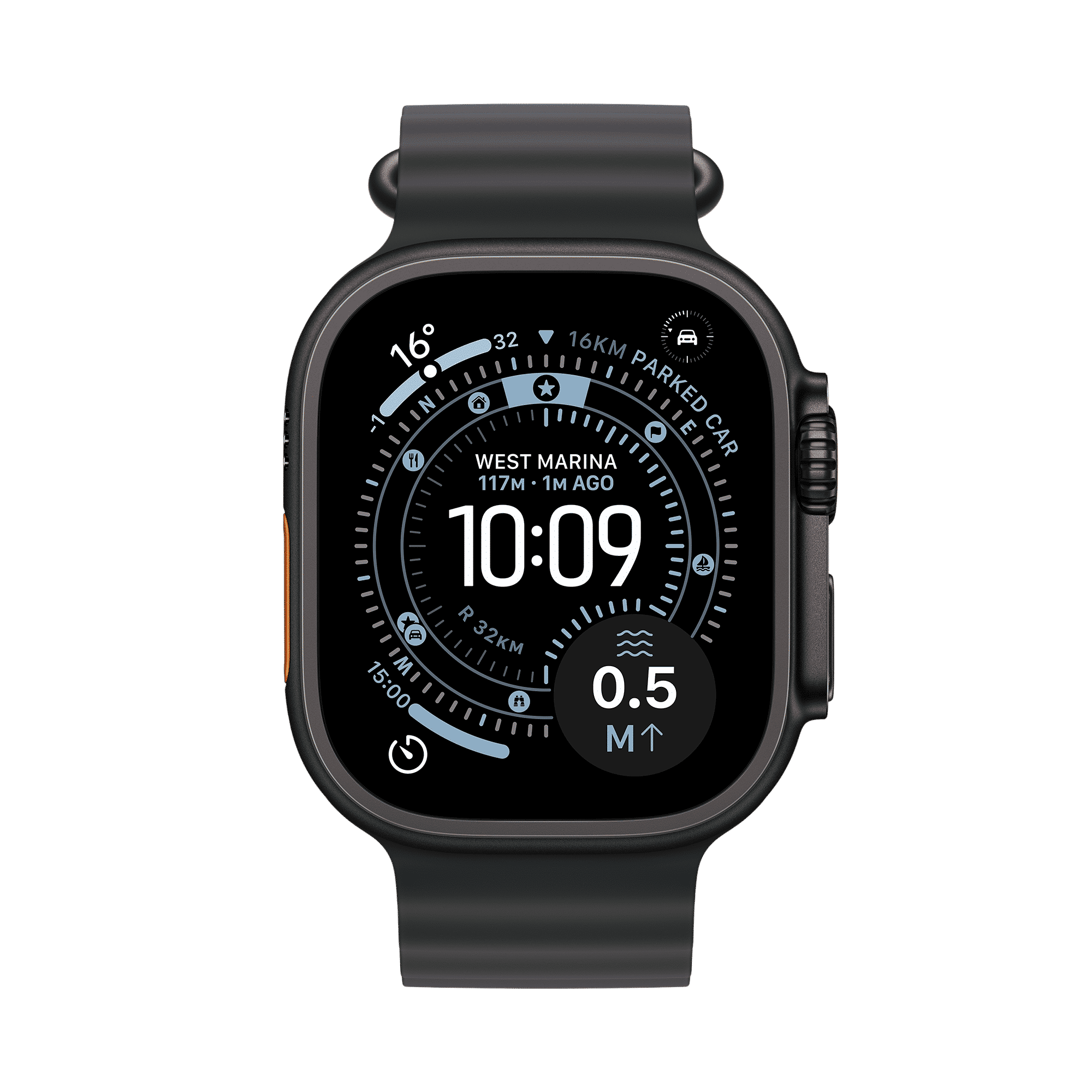 Apple Watch Ultra 3 GPS+Cellular with Black Ocean Band (49mm Retina LTPO3 OLED Display, Black Titanium Case) _2