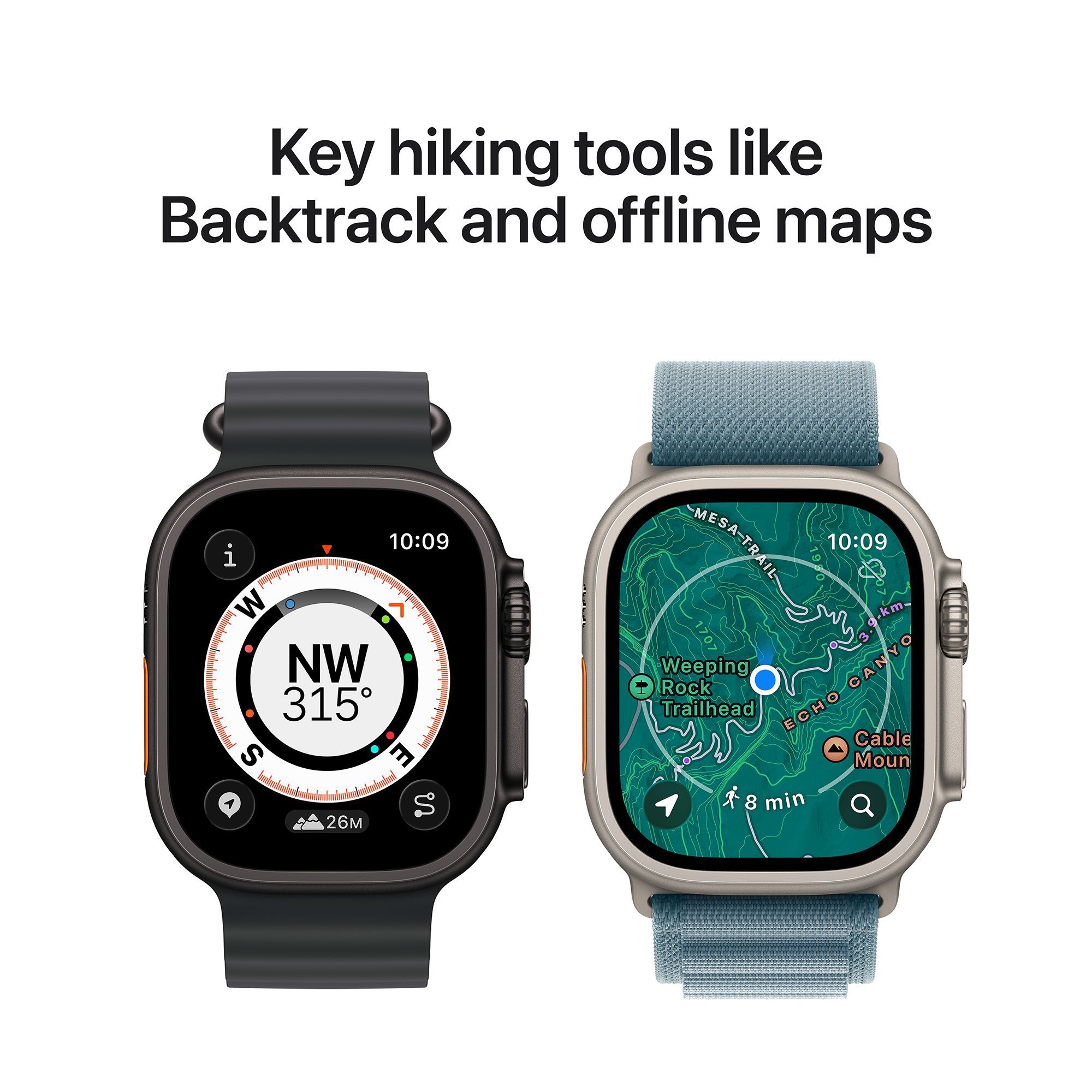 Apple Watch Ultra 3 GPS+Cellular with Black/Charcoal Trail Loop - M/L (49mm Retina LTPO3 OLED Display, Black Titanium Case) _5