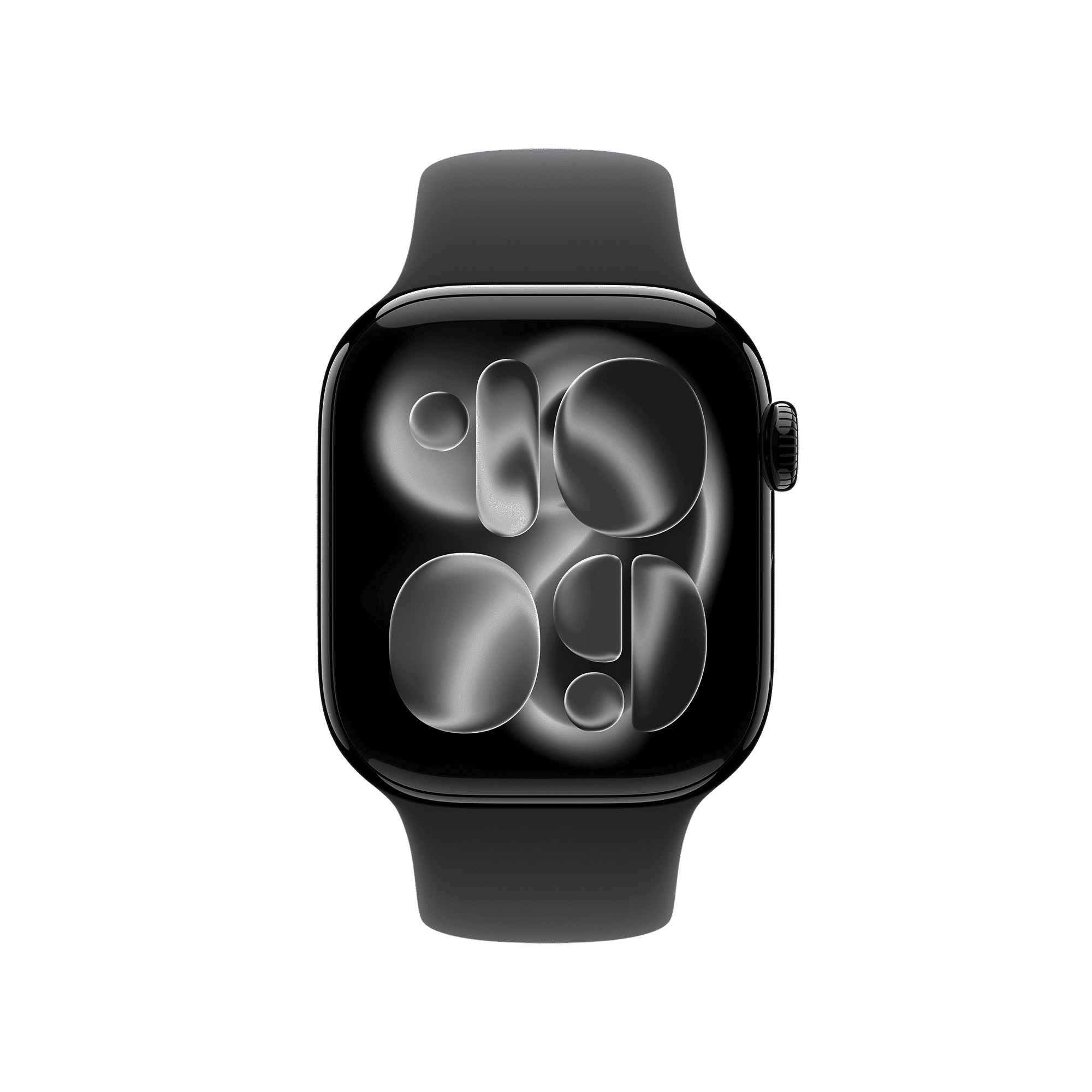 Apple Watch Series 11 GPS with Black Sport Band - M/L (42mm Retina LTPO3 OLED Display, Jet Black Aluminium Case)_2