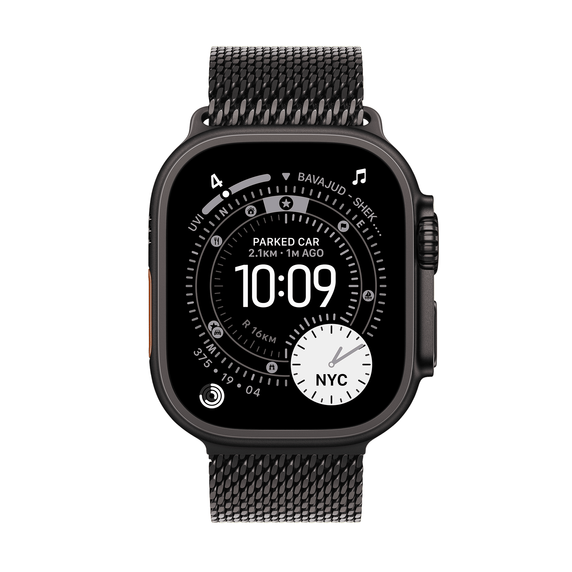 Apple Watch Ultra 3 GPS+Cellular with Black Titanium Milanese Loop - M (49mm Retina LTPO3 OLED Display, Black Titanium Case) _2