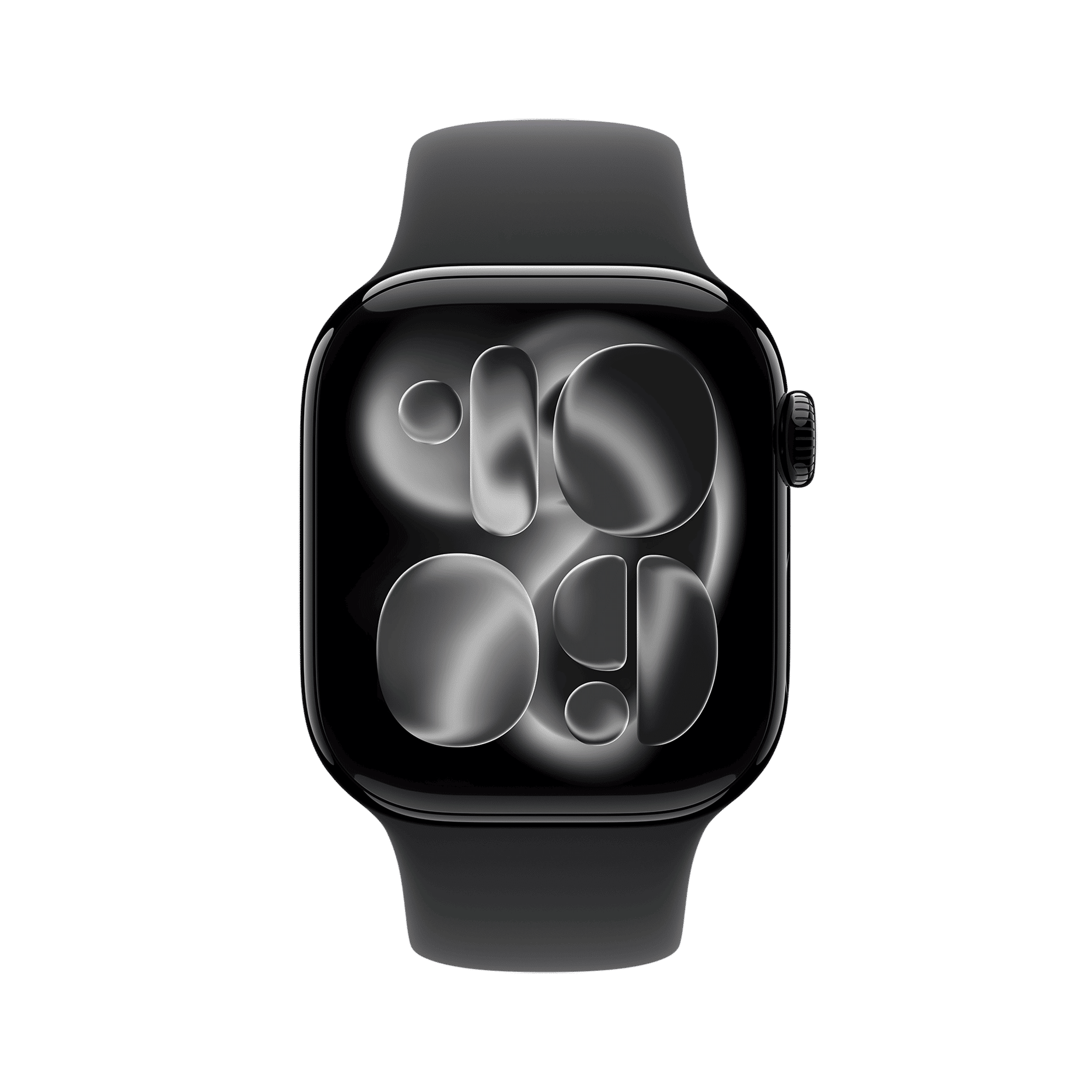Apple Watch Series 11 GPS with Black Sport Band - S/M (46mm Retina LTPO3 OLED Display, Jet Black Aluminium Case)_2
