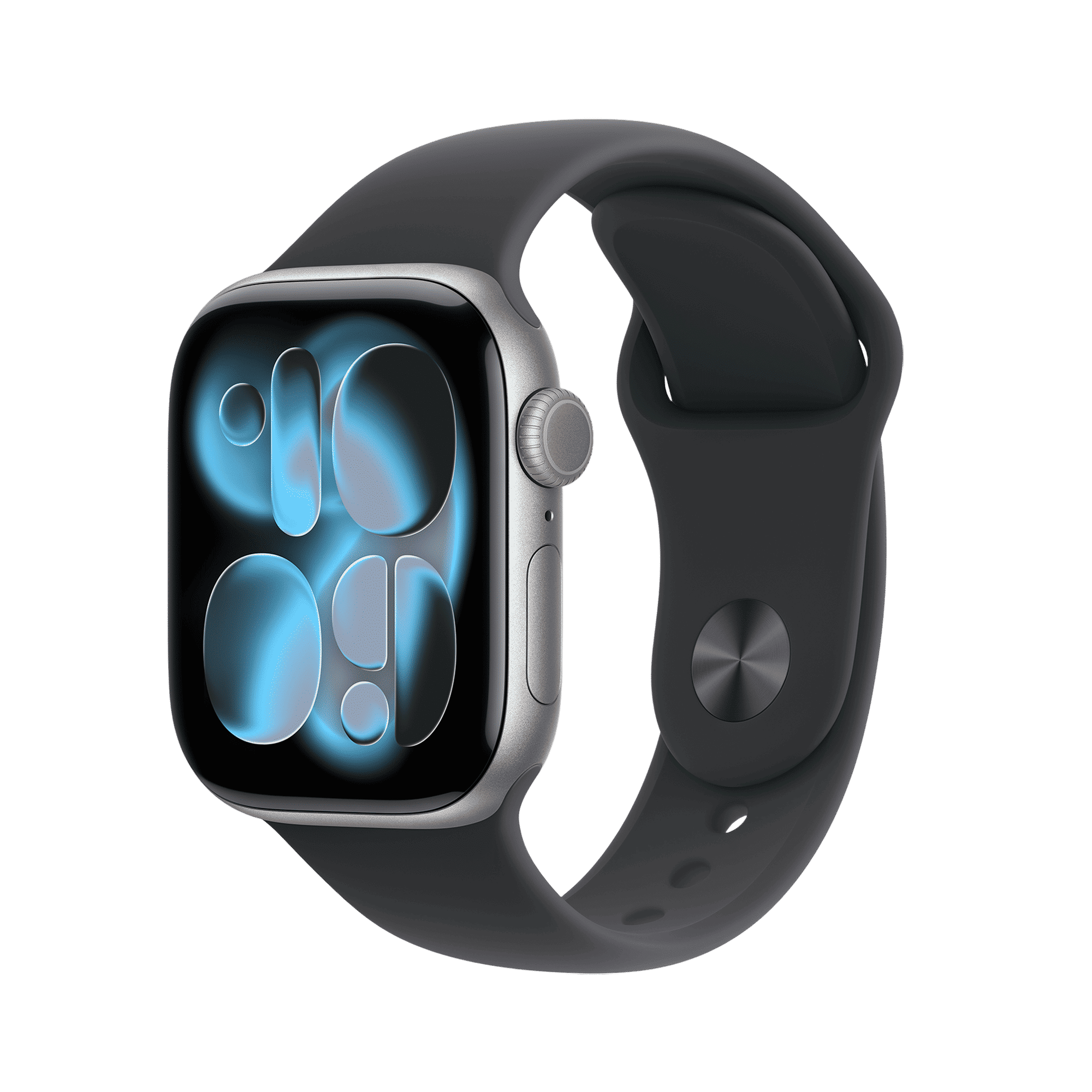Apple Watch Series 11 GPS with Black Sport Band - M/L (46mm Retina LTPO3 OLED Display, Space Grey Aluminium Case)_1