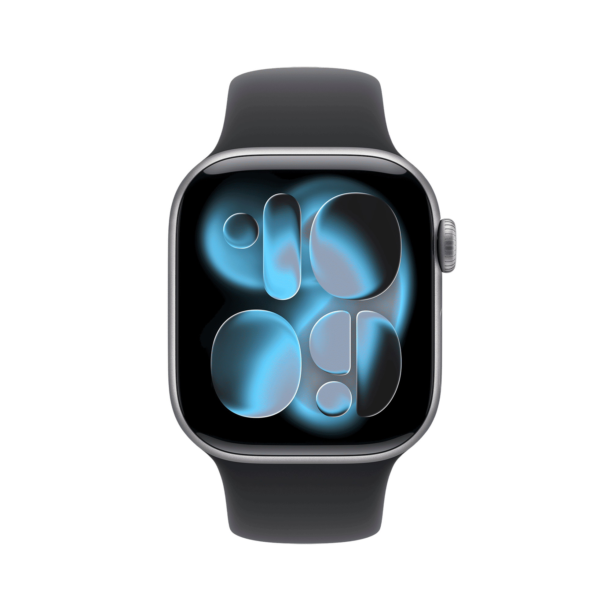 Apple Watch Series 11 GPS with Black Sport Band - M/L (46mm Retina LTPO3 OLED Display, Space Grey Aluminium Case)_2