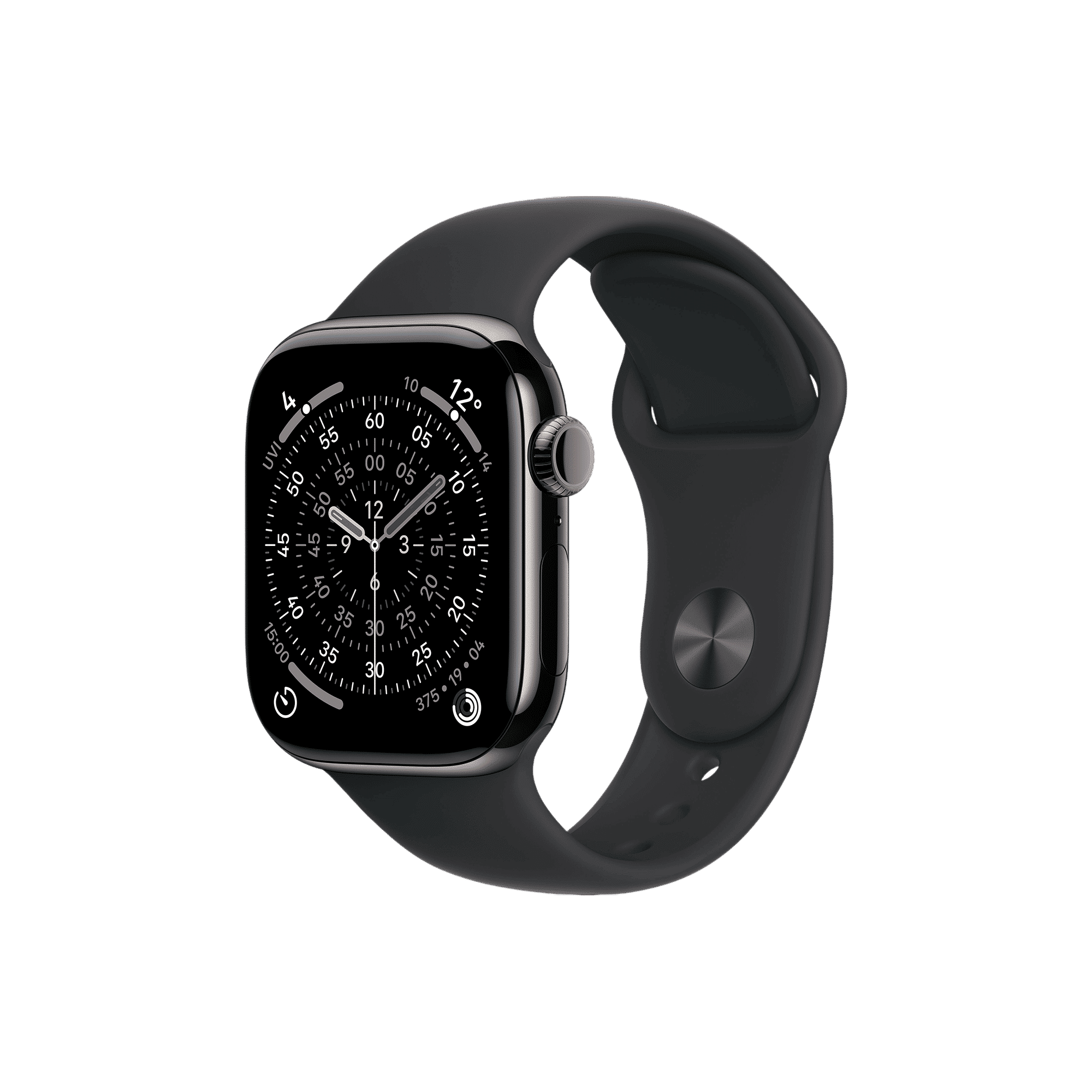 Apple Watch Series 11 GPS+Cellular with Black Sport Band - S/M (42mm Retina LTPO3 OLED Display, Slate Titanium Case)_1