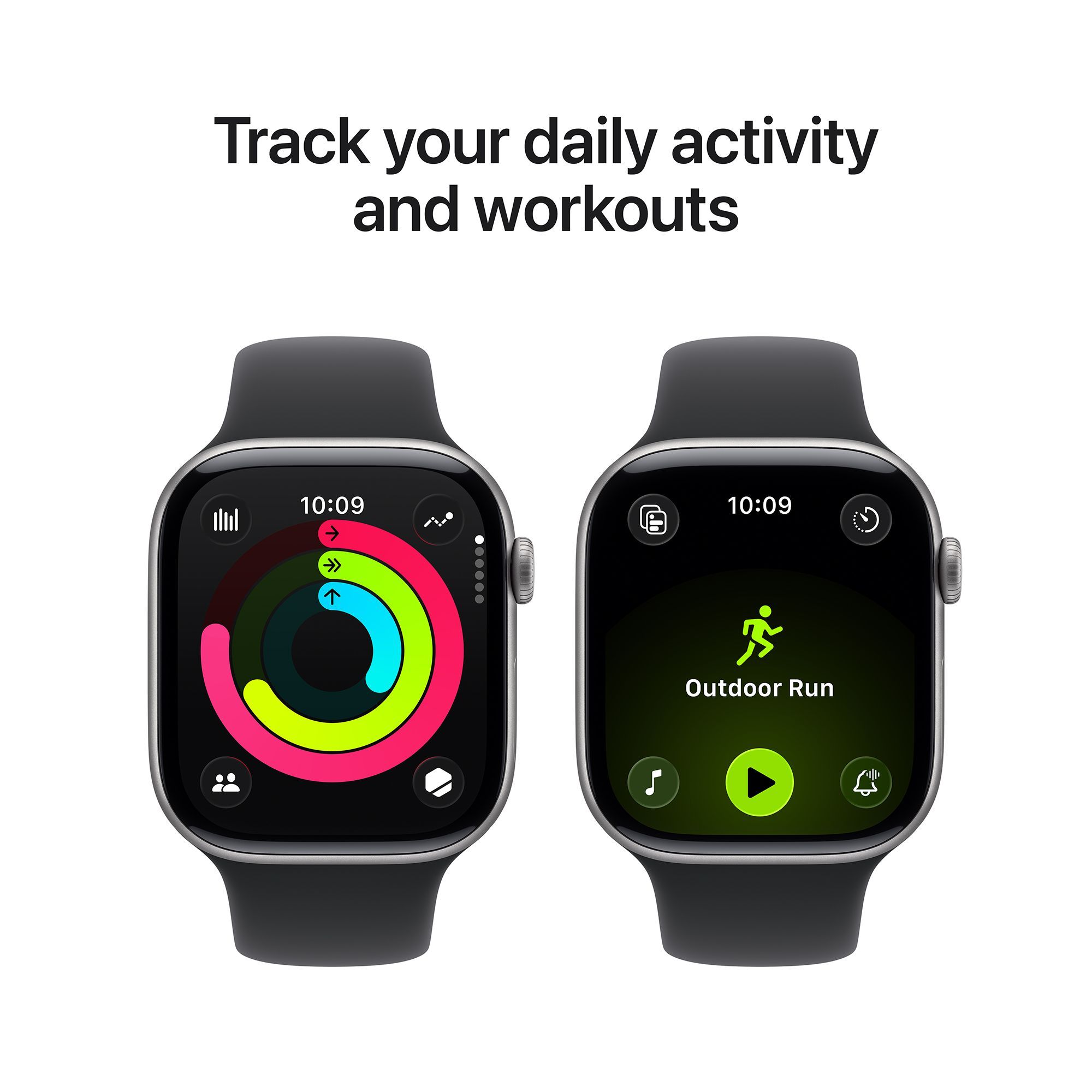Apple Watch Series 11 GPS+Cellular with Black Sport Band - M/L (46mm Retina LTPO3 OLED Display, Space Grey Aluminium Case)_4