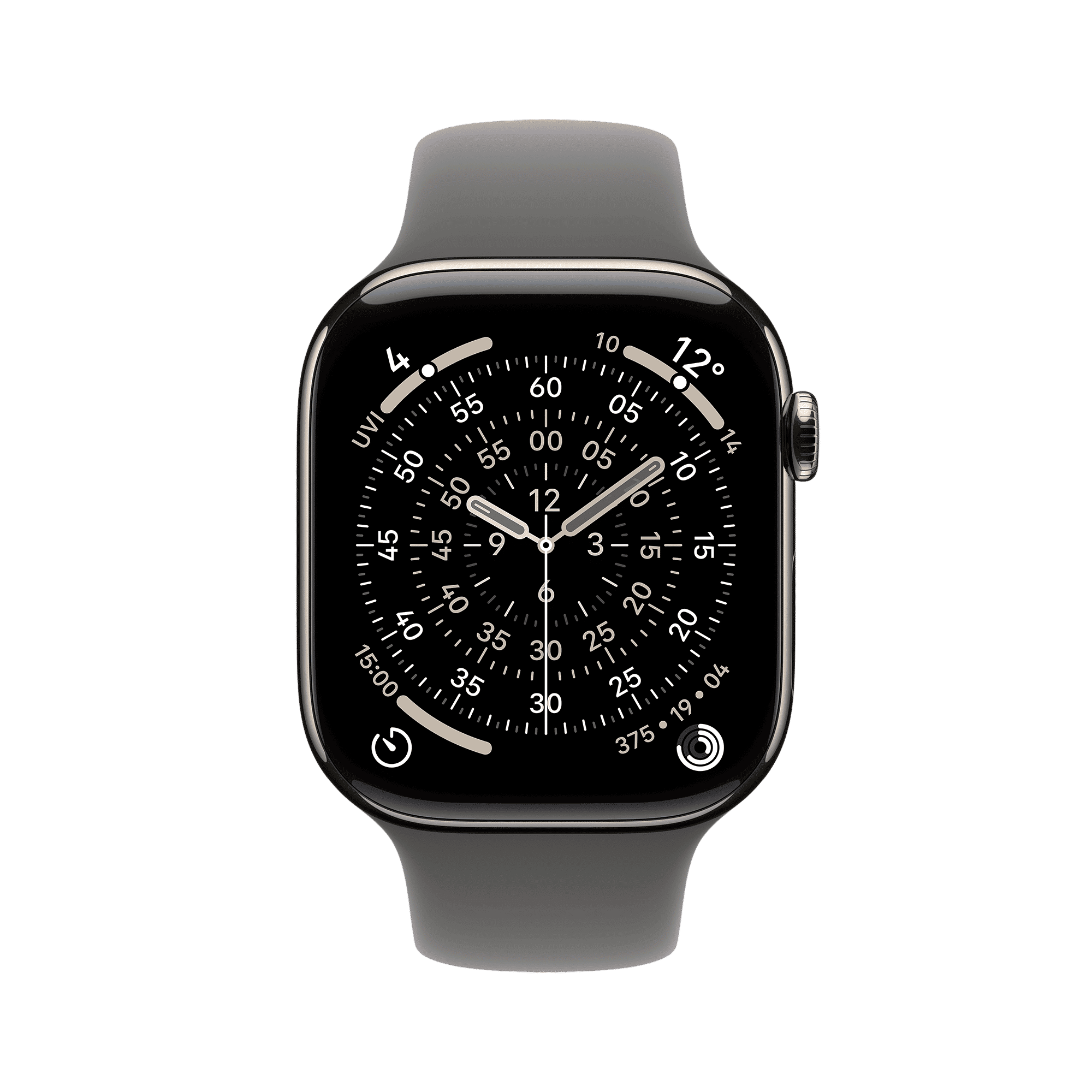 Apple Watch Series 11 GPS+Cellular with Stone Grey Sport Band - M/L (46mm Retina LTPO3 OLED Display, Natural Titanium Case)_2