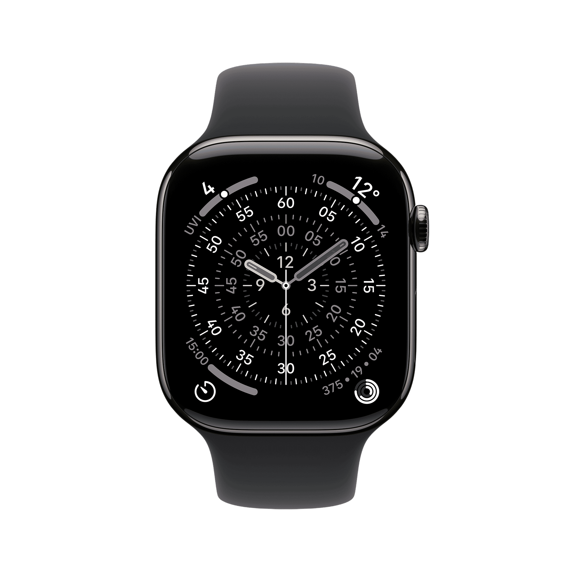 Apple Watch Series 11 GPS+Cellular with Black Sport Band - M/L (46mm Retina LTPO3 OLED Display, Slate Titanium Case) Apple Watch Series 11 GPS+Cellular with Black Sport Band - M/L (46mm Retina LTPO3 OLED Display, Slate Titanium Case)_2