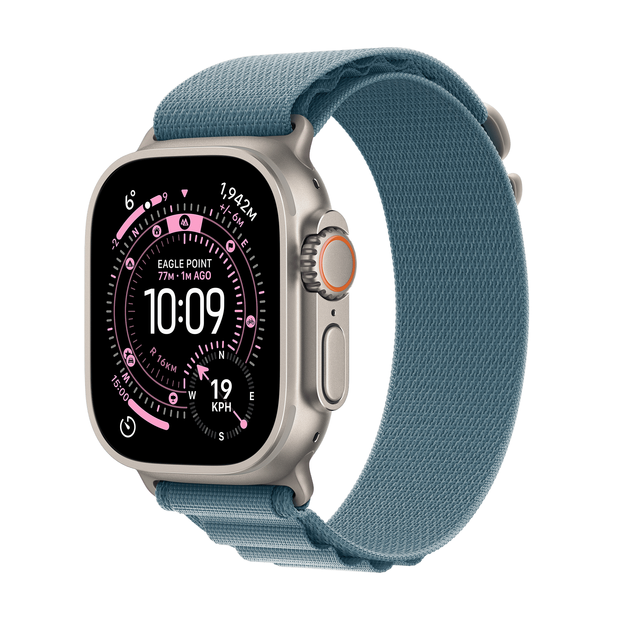 Apple Watch Ultra 3 GPS+Cellular with Light Blue Alpine Loop - S (49mm Retina LTPO3 OLED Display, Natural Titanium Case) _1