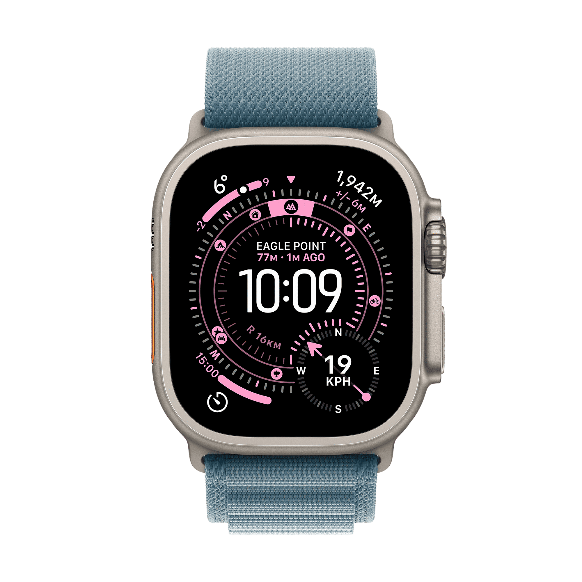 Apple Watch Ultra 3 GPS+Cellular with Light Blue Alpine Loop - S (49mm Retina LTPO3 OLED Display, Natural Titanium Case) _2