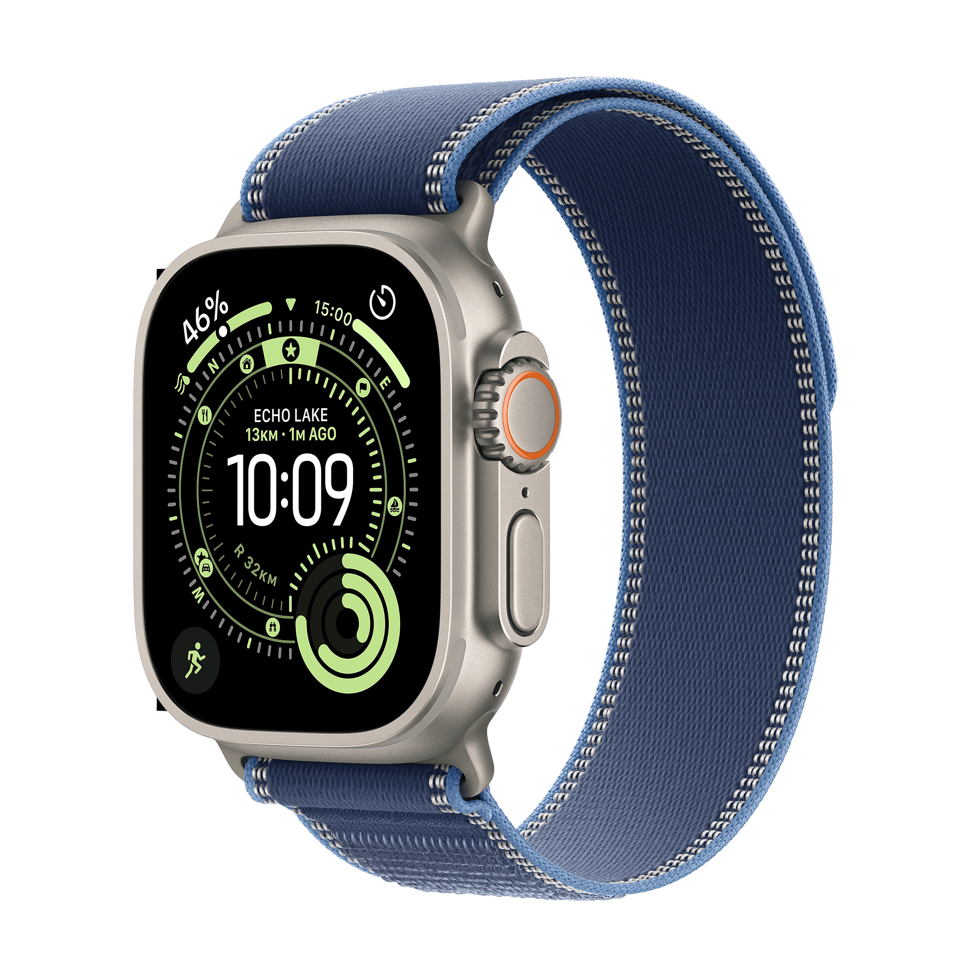 Apple Watch Ultra 3 GPS+Cellular with Blue/Bright Blue Trail Loop - S/M (49mm Retina LTPO3 OLED Display, Natural Titanium Case) _1