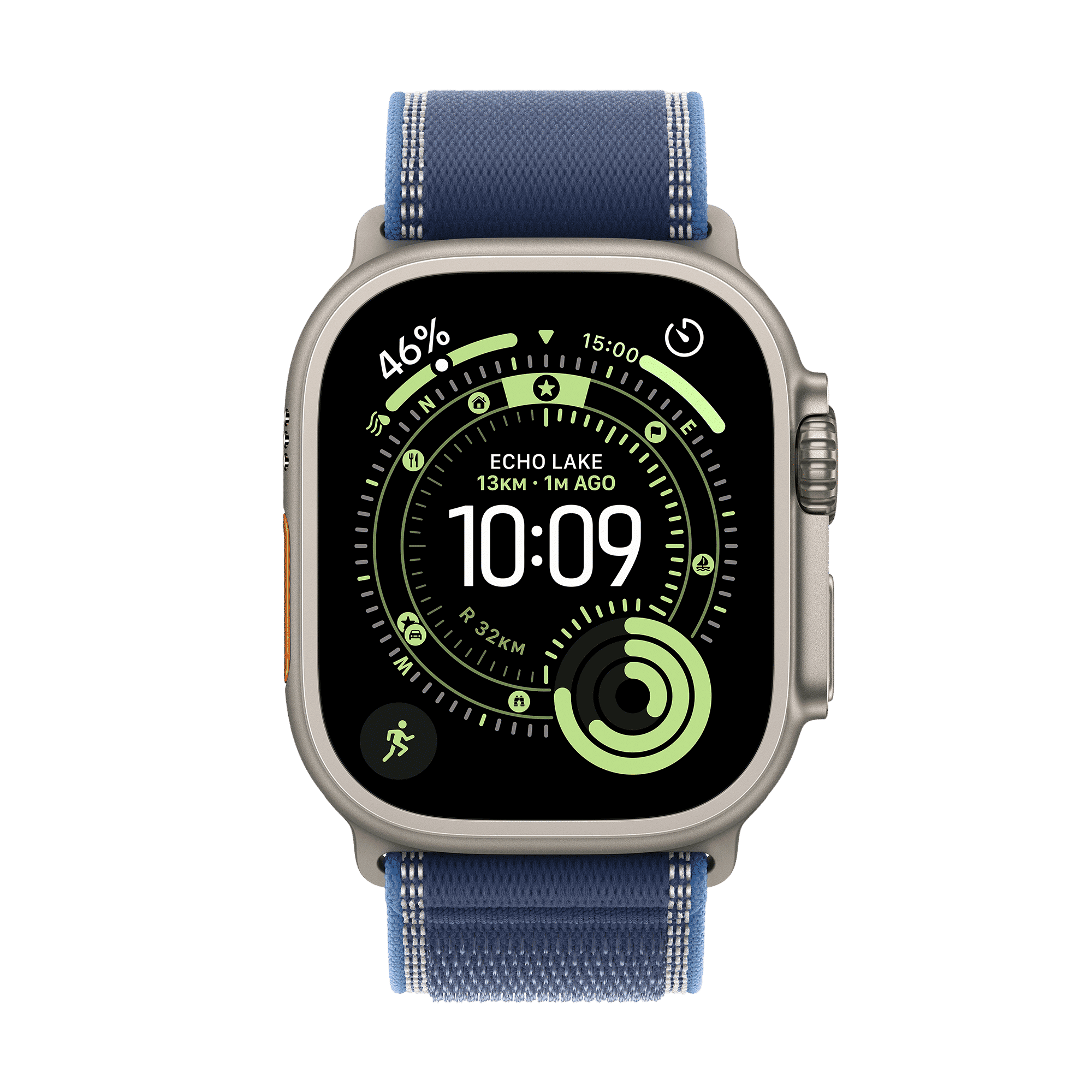 Apple Watch Ultra 3 GPS+Cellular with Blue/Bright Blue Trail Loop - S/M (49mm Retina LTPO3 OLED Display, Natural Titanium Case) _2