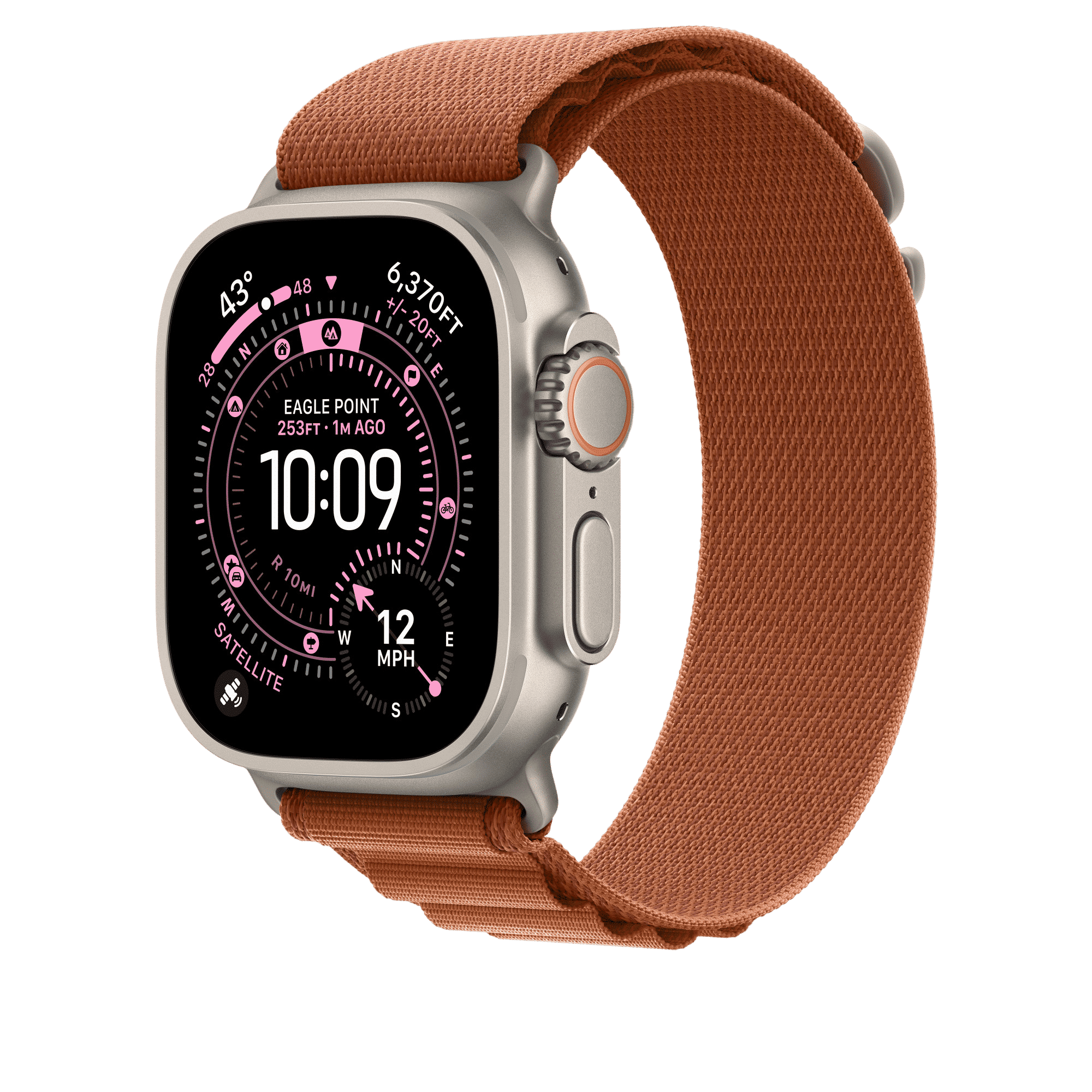 Apple Spandex, Polyester & Natural Titanium Alpine Loop for Apple Watch (44mm / 45mm / 46mm / 49mm, S/M) (Corrosion Resistant, Terra Cotta) Apple Spandex, Polyester & Natural Titanium Alpine Loop for Apple Watch (44mm / 45mm / 46mm / 49mm, S/M) (Corrosion Resistant, Terra Cotta)_2