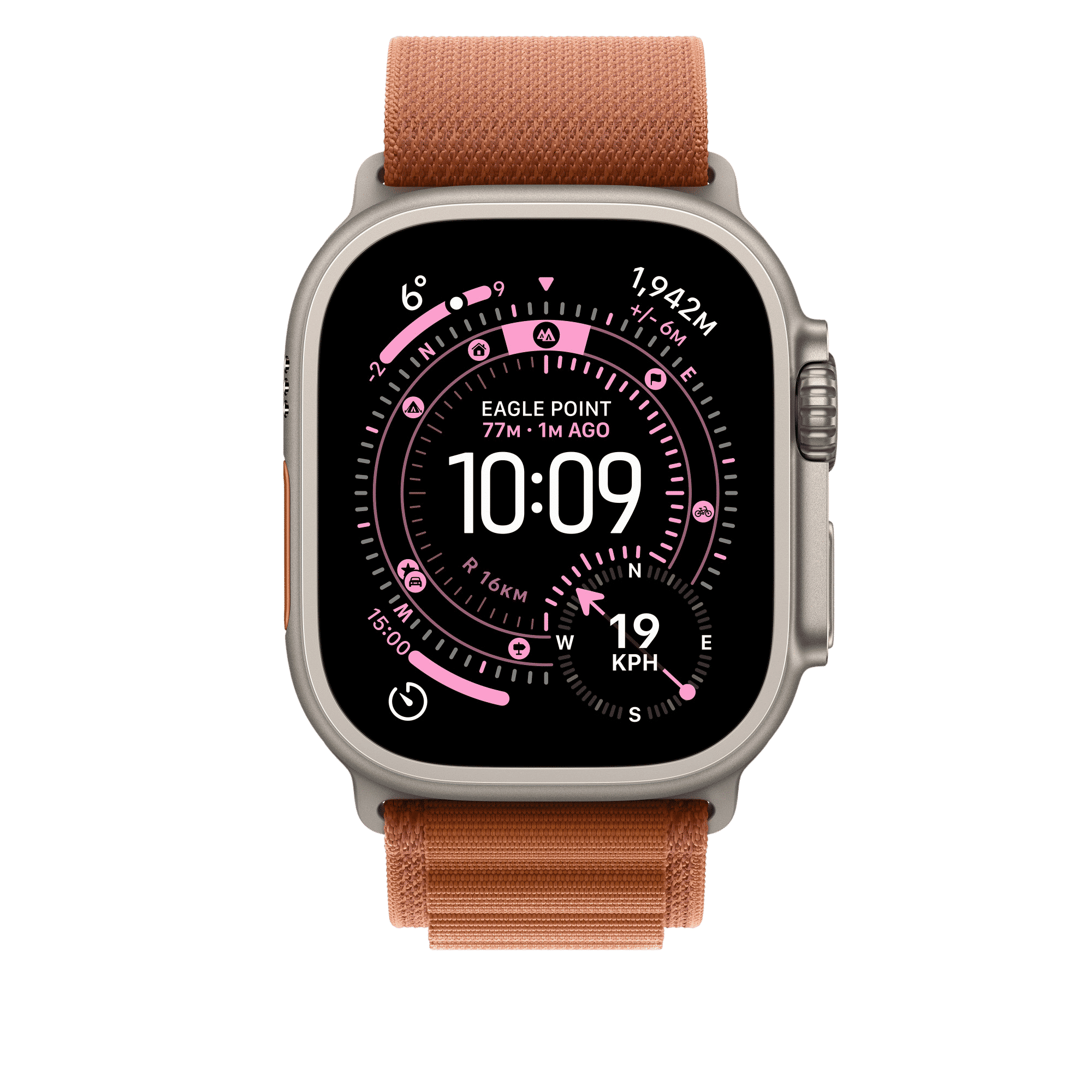 Apple Spandex, Polyester & Natural Titanium Alpine Loop for Apple Watch (44mm / 45mm / 46mm / 49mm, S/M) (Corrosion Resistant, Terra Cotta) Apple Spandex, Polyester & Natural Titanium Alpine Loop for Apple Watch (44mm / 45mm / 46mm / 49mm, S/M) (Corrosion Resistant, Terra Cotta)_3