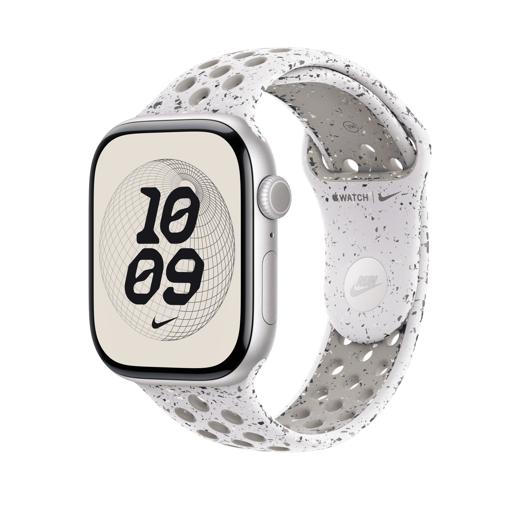 Apple Aluminium & Fluoroelastomer Nike Sport Band for Apple (44mm / 45mm / 46mm / 49mm, M/L) (Strong & Durable, Veiled Grey)_3