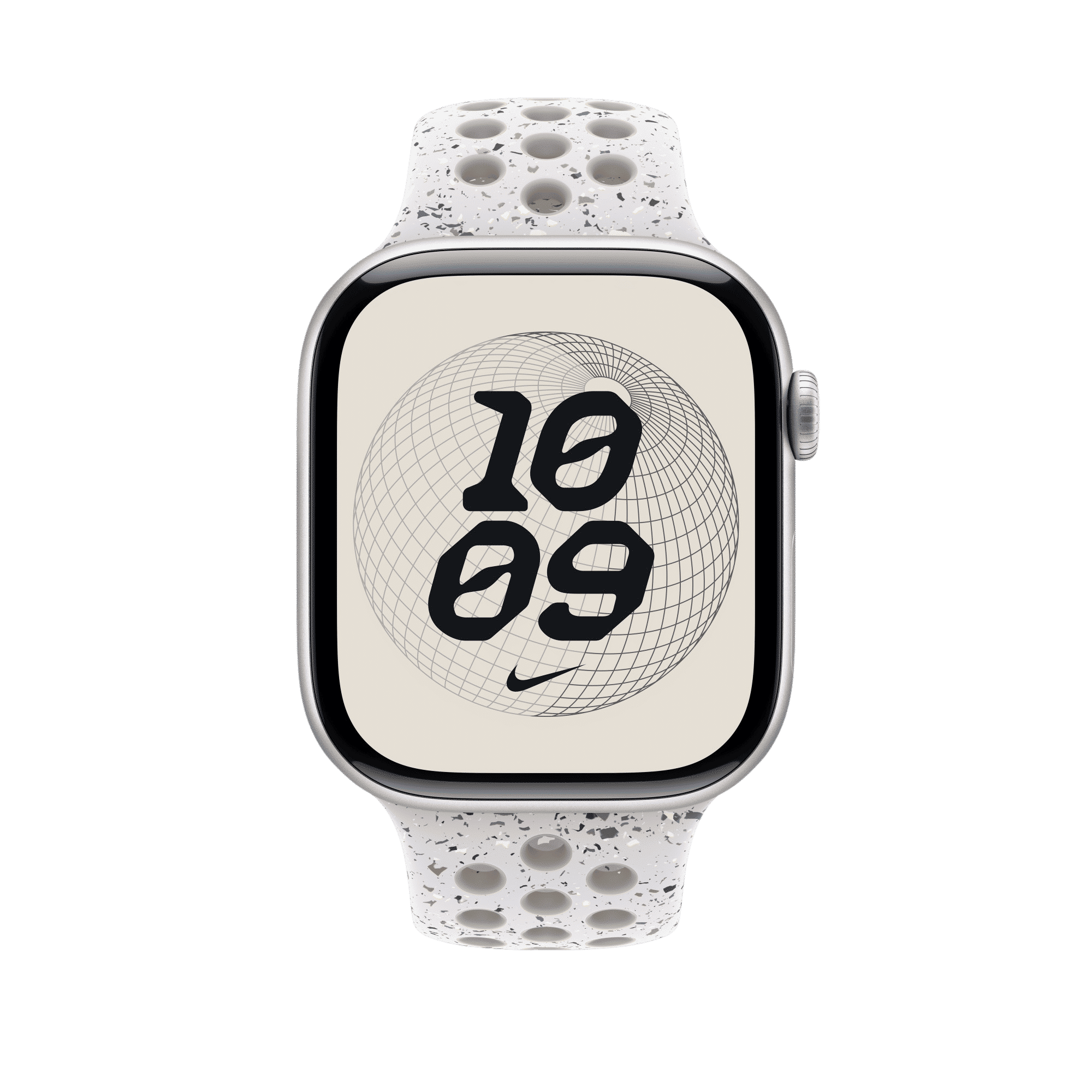 Apple Aluminium & Fluoroelastomer Nike Sport Band for Apple (44mm / 45mm / 46mm / 49mm, M/L) (Strong & Durable, Veiled Grey)_4