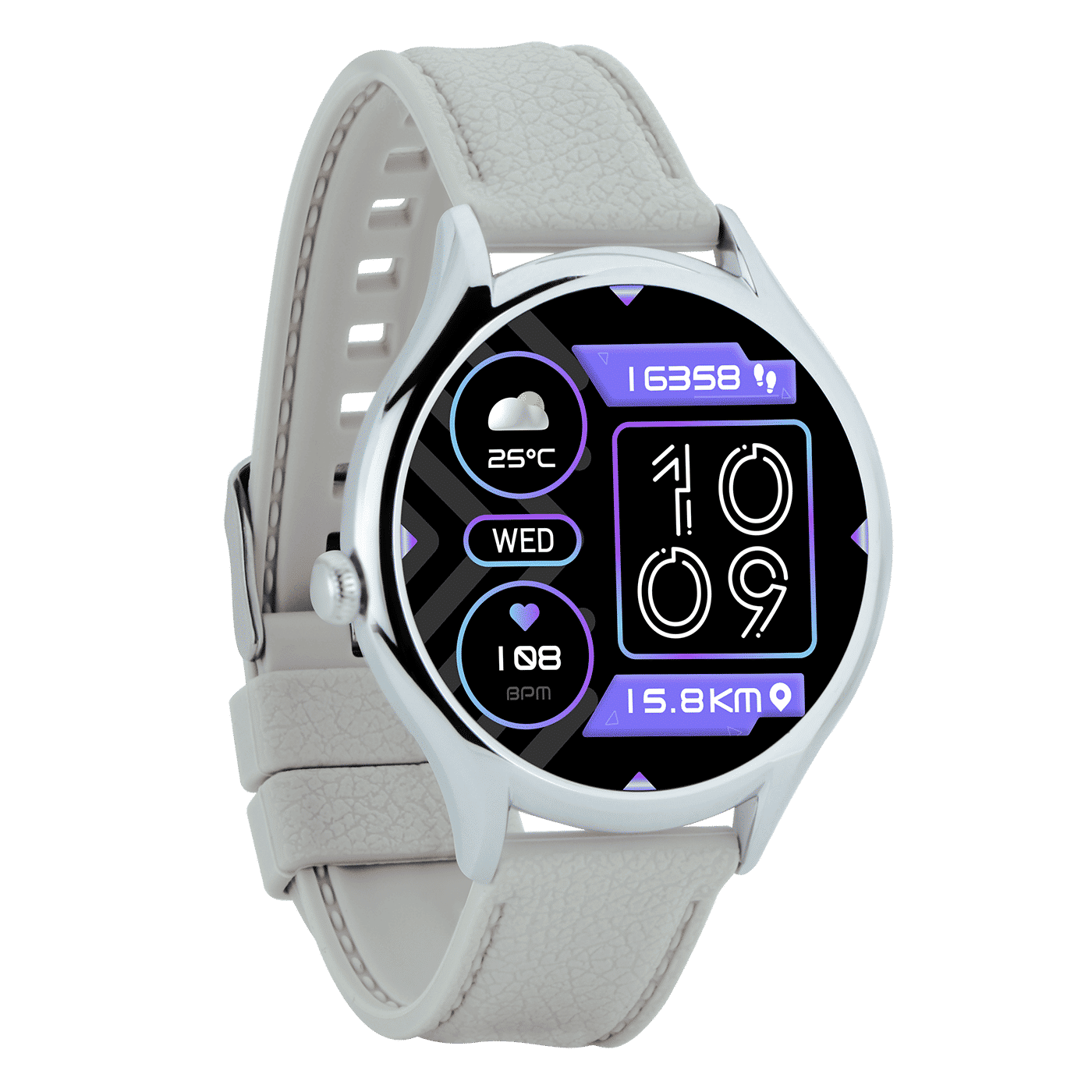 Croma Stride M1 Smartwatch with Bluetooth Calling (36.32mm AMOLED Display, IP67 Water Resistant, Black & Silver Strap)_10
