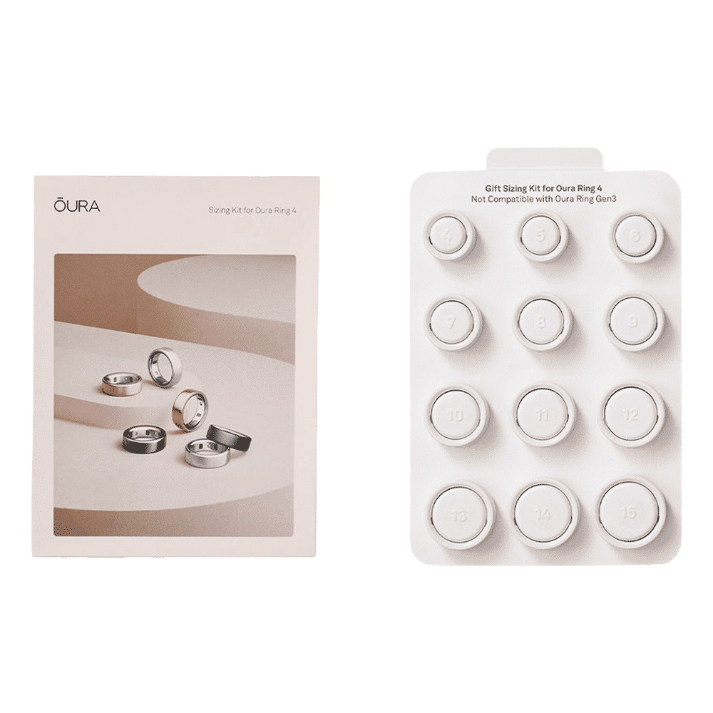Oura Ring 4 Smart Ring Sizing Kit (Size 04 -15, White)_1