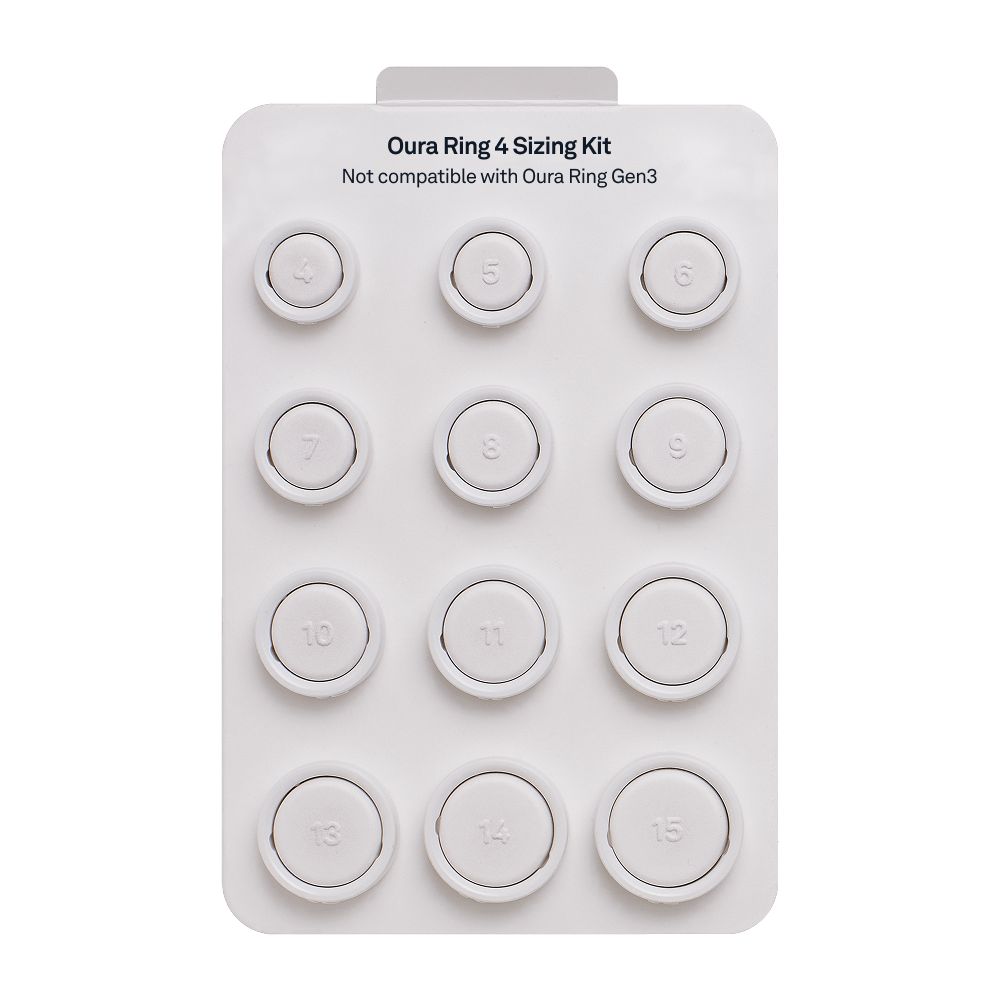 Oura Ring 4 Smart Ring Sizing Kit (Size 04 -15, White)_2