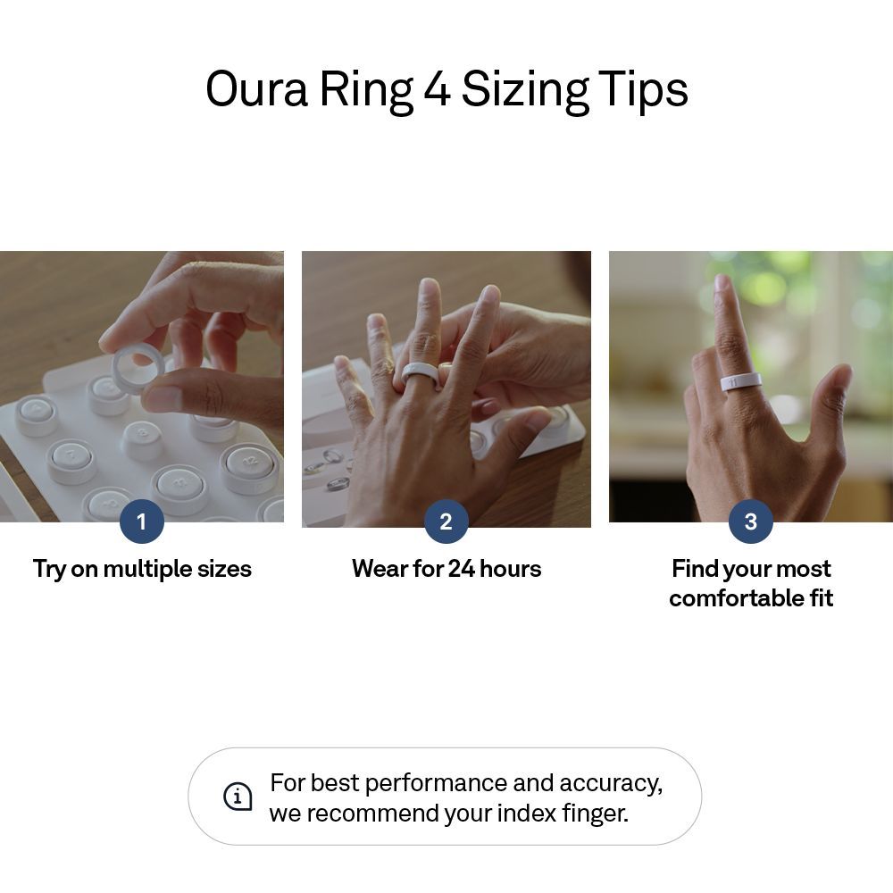 Oura Ring 4 Smart Ring Sizing Kit (Size 04 -15, White)_4