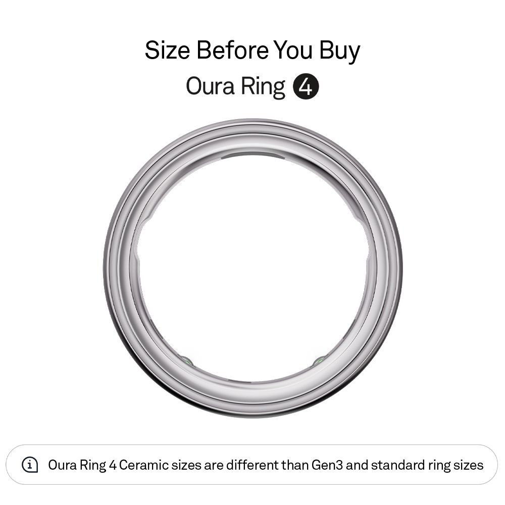 Oura Ring 4 Smart Ring with Activity Tracker (Buy Sizing Kit First, Size 11, Smart Sensing Technology, Silver)_3
