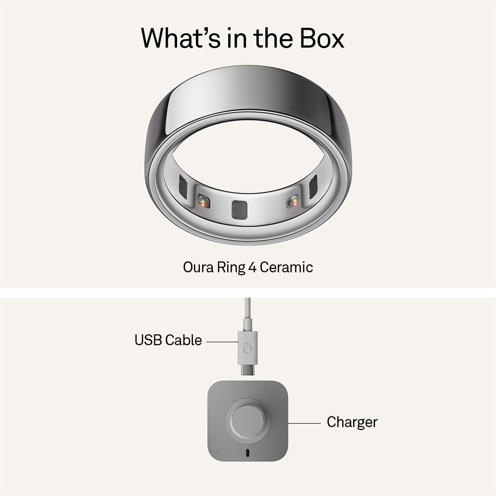 Oura Ring 4 Smart Ring with Activity Tracker (Buy Sizing Kit First, Size 12, Smart Sensing Technology, Silver)_9