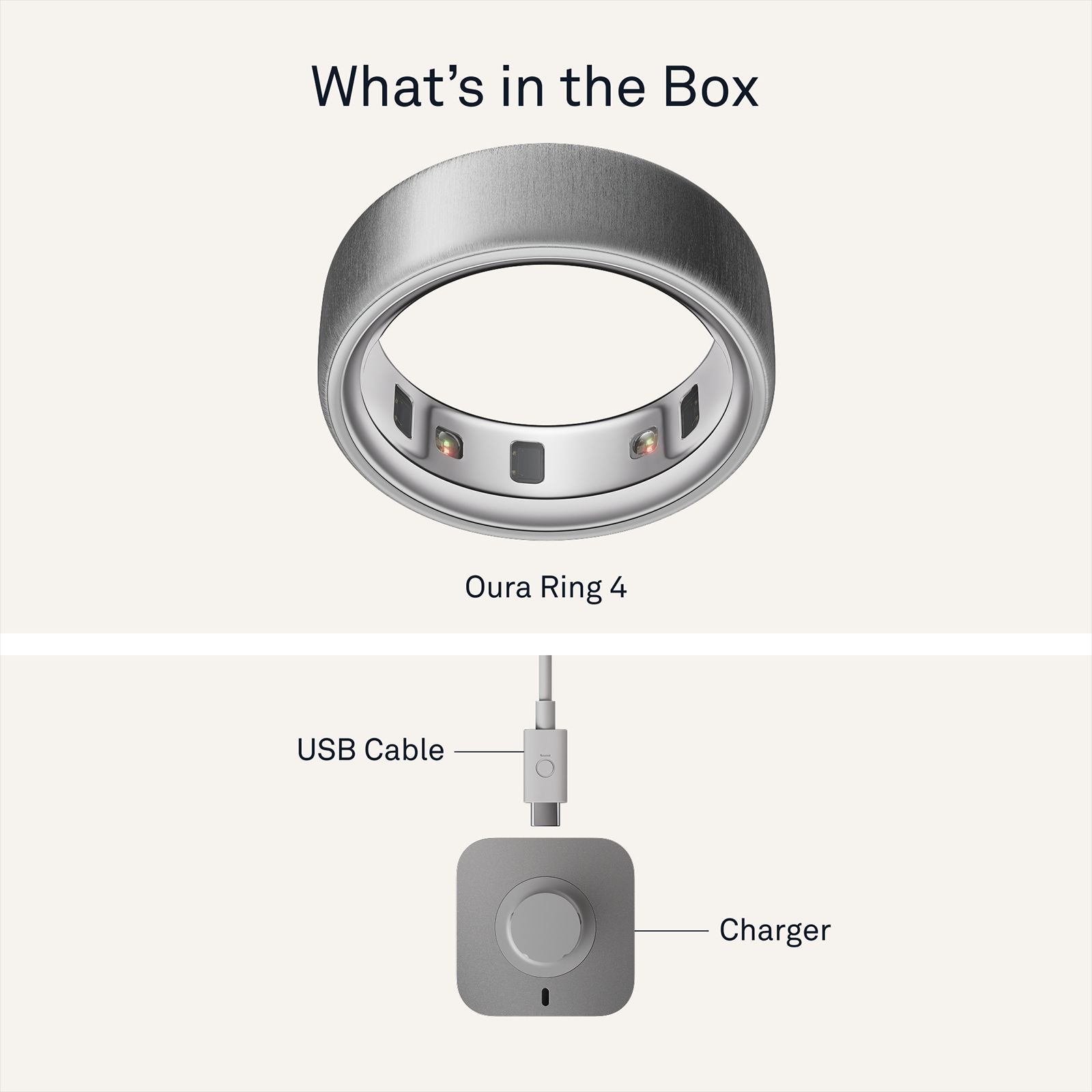Oura Ring 4 Smart Ring with Activity Tracker (Size 8, Smart Sensing Technology, Brushed Silver)_8