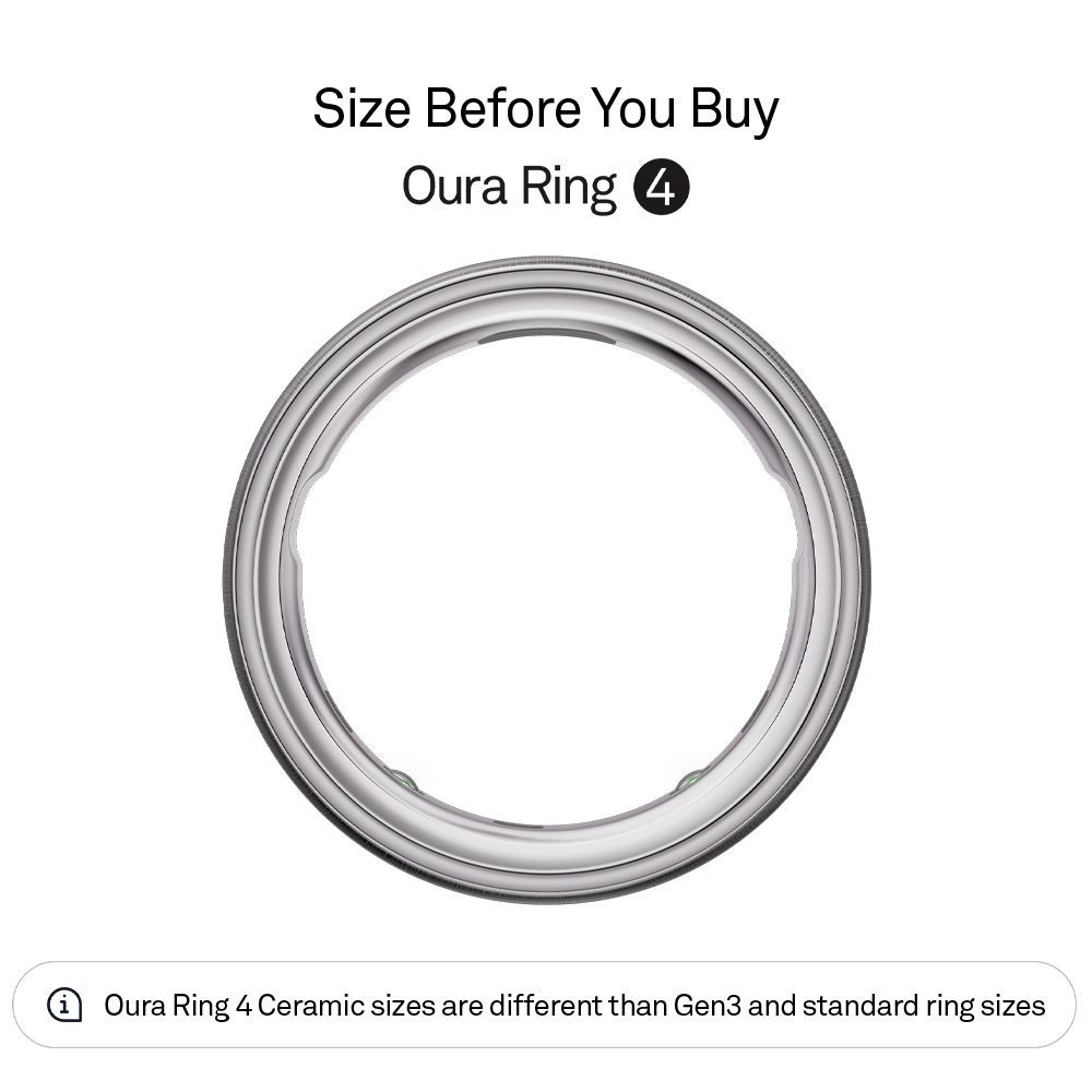 Oura Ring 4 Smart Ring with Activity Tracker (Buy Sizing Kit First, Size 11, Smart Sensing Technology, Brushed Silver)_3