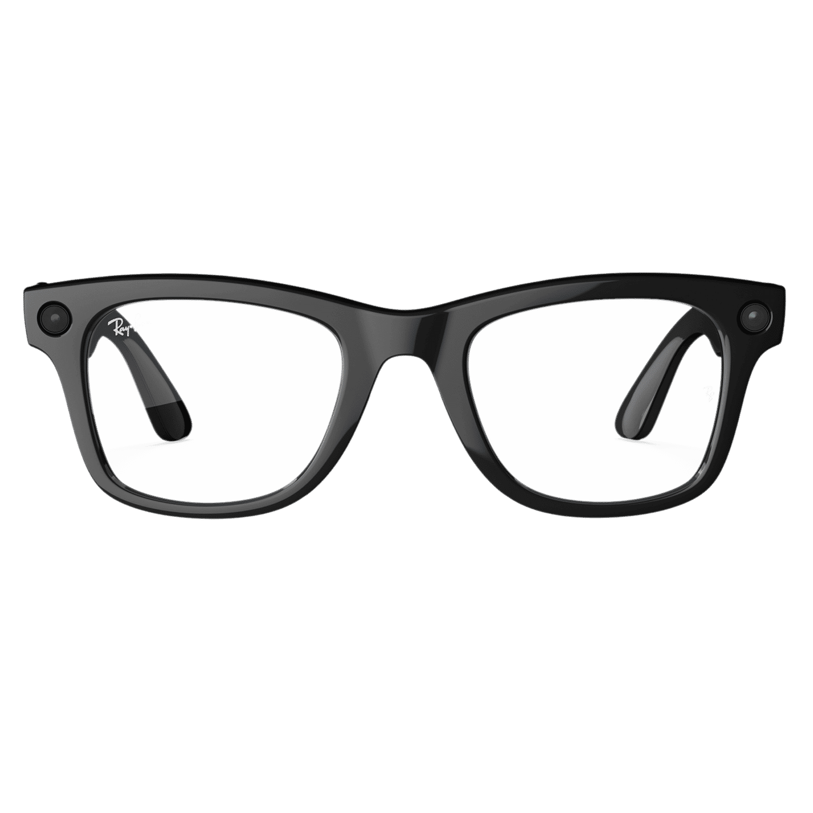 Ray-Ban Meta Wayfarer (Gen 1) Meta AI Glasses (12MP Ultra-Wide Camera, AI Voice Assistant, Open-ear Audio, Live Translation, Clear Polarised Lenses, Standard, Shiny Black)_2