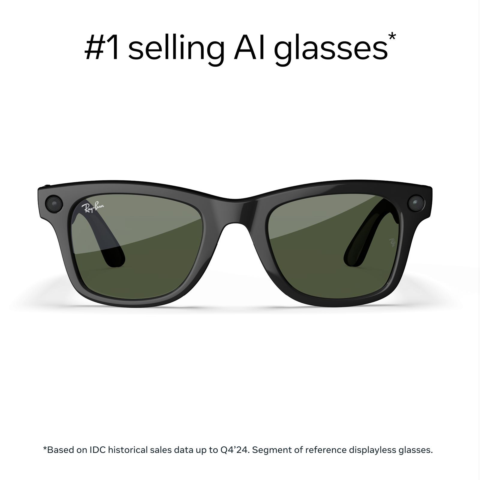 Ray-Ban Meta Wayfarer (Gen 1) Meta AI Glasses (12MP Ultra-Wide Camera, AI Voice Assistant, Open-ear Audio, Live Translation, Green Polarised Lenses, Large, Shiny Black) Ray-Ban Meta Wayfarer (Gen 1) Meta AI Glasses (12MP Ultra-Wide Camera, AI Voice Assistant, Open-ear Audio, Live Translation, Green Polarised Lenses, Large, Shiny Black)_3