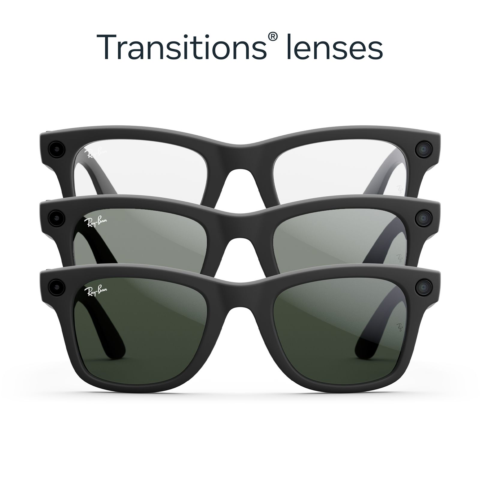Ray-Ban Meta Wayfarer (Gen 1) Meta AI Glasses (12MP Ultra-Wide Camera, AI Voice Assistant, Open-ear Audio, Live Translation, Transitions Graphite Green Lenses, Large, Matte Black) Ray-Ban Meta Wayfarer (Gen 1) Meta AI Glasses (12MP Ultra-Wide Camera, AI Voice Assistant, Open-ear Audio, Live Translation, Transitions Graphite Green Lenses, Large, Matte Black)_3