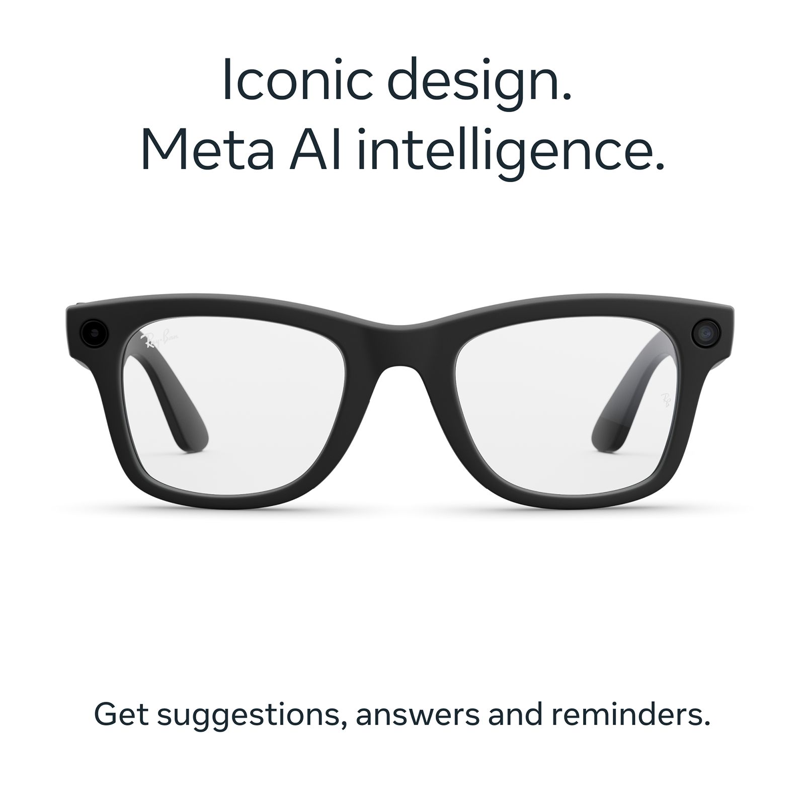 Ray-Ban Meta Wayfarer (Gen 2) Meta AI Glasses (12MP Ultra-Wide Camera, AI Voice Assistant, Open-ear Audio, Live Translation, Clear Lenses, Standard, Matte Black)_3