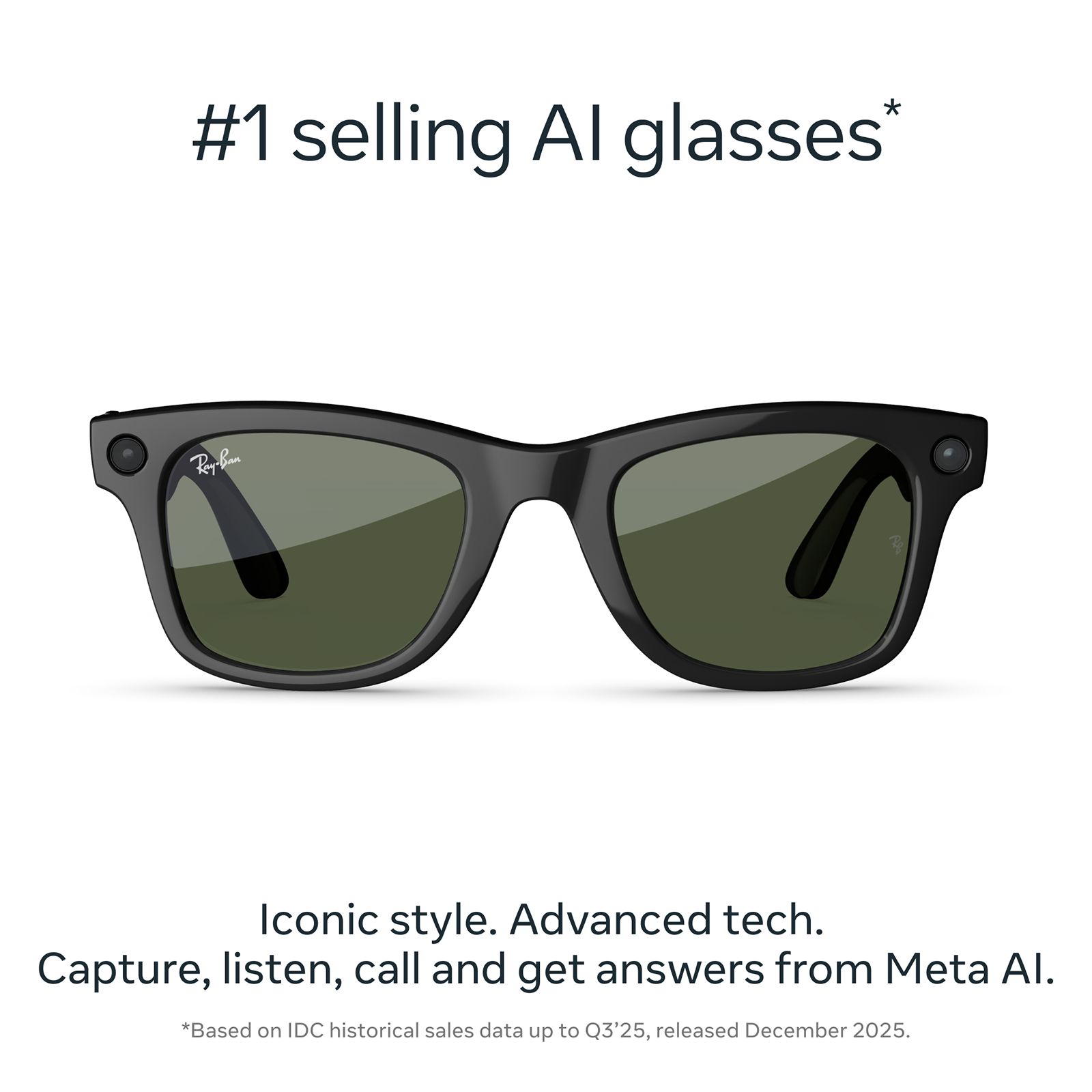 Ray-Ban Meta Wayfarer (Gen 2) Meta AI Glasses (12MP Ultra-Wide Camera, AI Voice Assistant, Open-ear Audio, Live Translation, Green Lenses, Standard, Shiny Black) Ray-Ban Meta Wayfarer (Gen 2) Meta AI Glasses (12MP Ultra-Wide Camera, AI Voice Assistant, Open-ear Audio, Live Translation, Green Lenses, Standard, Shiny Black)_2