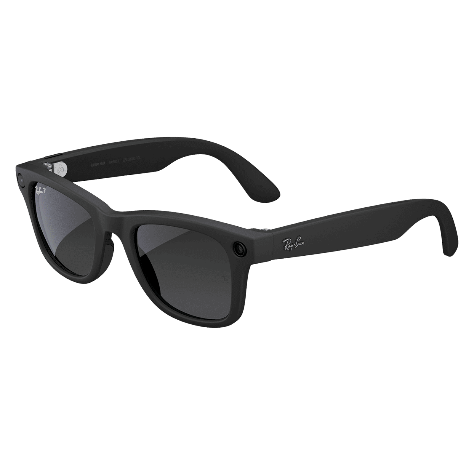 Ray-Ban Meta Wayfarer (Gen 2) Meta AI Glasses (12MP Ultra-Wide Camera, AI Voice Assistant, Open-ear Audio, Live Translation, Gradient Graphite Polarised Lenses, Large, Matte Black)_1
