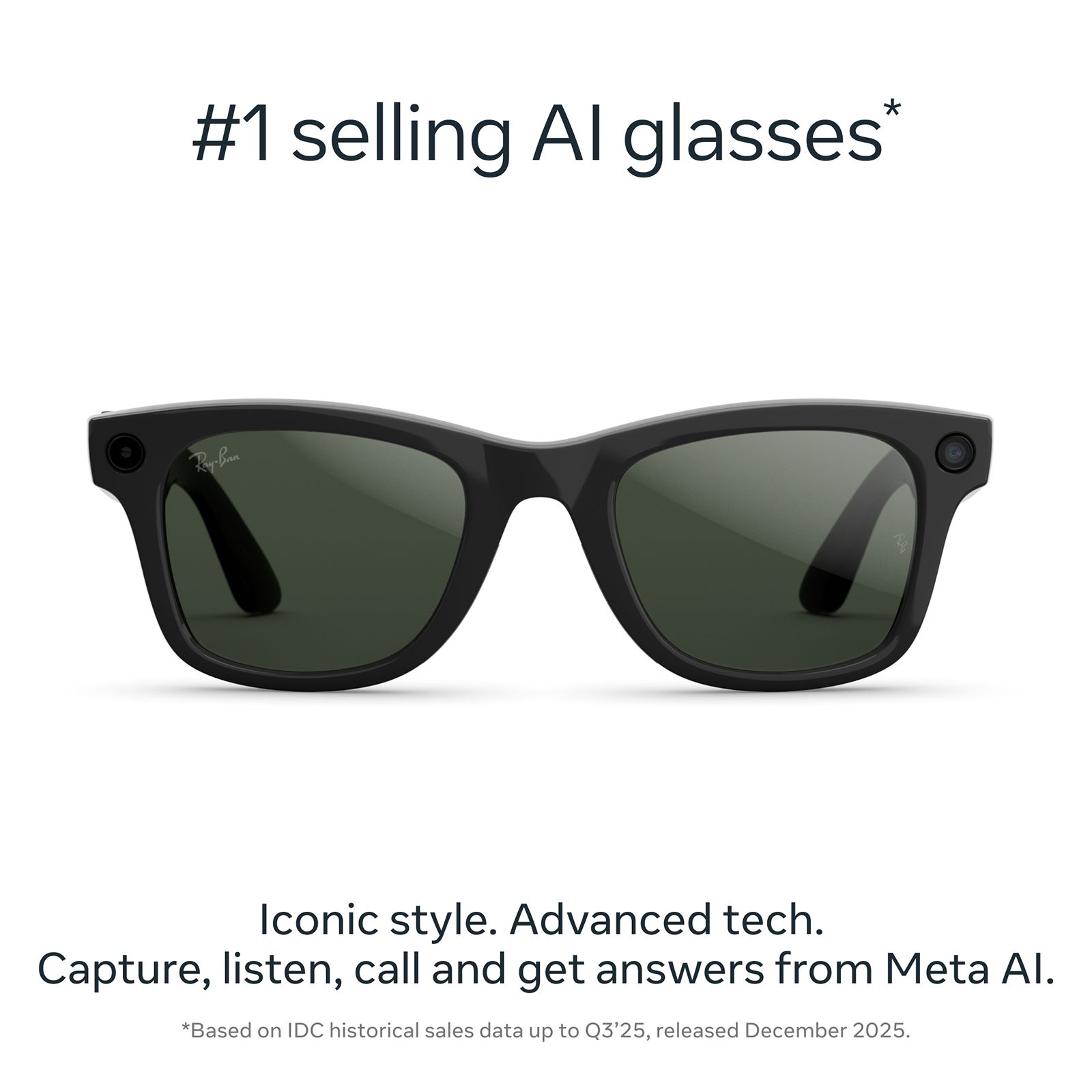 Ray-Ban Meta Wayfarer (Gen 2) Meta AI Glasses (12MP Ultra-Wide Camera, AI Voice Assistant, Open-ear Audio, Live Translation, Transitions Graphite Green Lenses, Standard, Shiny Black) Ray-Ban Meta Wayfarer (Gen 2) Meta AI Glasses (12MP Ultra-Wide Camera, AI Voice Assistant, Open-ear Audio, Live Translation, Transitions Graphite Green Lenses, Standard, Shiny Black)_2