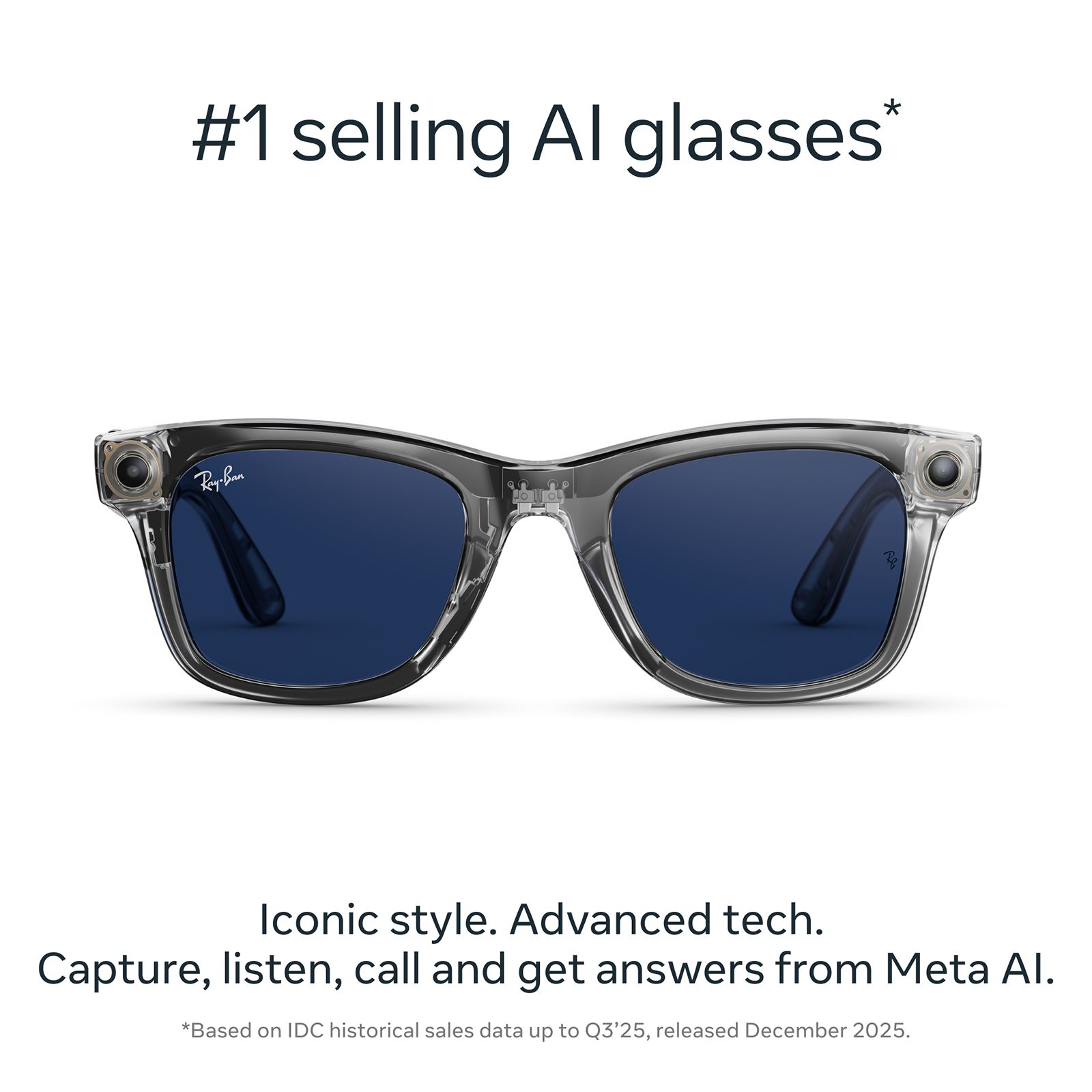Ray-Ban Meta Wayfarer (Gen 2) Meta AI Glasses (12MP Ultra-Wide Camera, AI Voice Assistant, Open-ear Audio, Live Translation, Transitions Sapphire Lenses, Standard, Grey) Ray-Ban Meta Wayfarer (Gen 2) Meta AI Glasses (12MP Ultra-Wide Camera, AI Voice Assistant, Open-ear Audio, Live Translation, Transitions Sapphire Lenses, Standard, Grey)_2