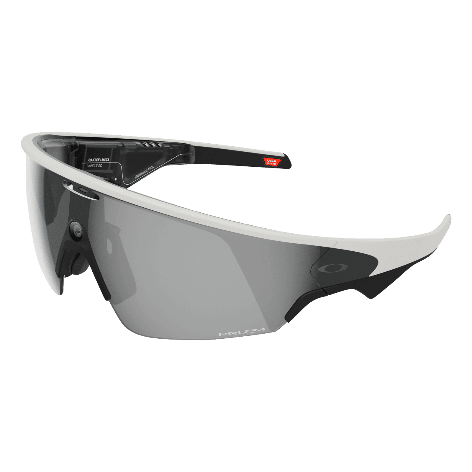 Oakley Meta Vanguard Meta AI Glasses (12MP Ultra-Wide Camera, AI Voice Assistant, Open-ear Audio, Live Translation, Prizm Black Lenses, Standard, White)_1