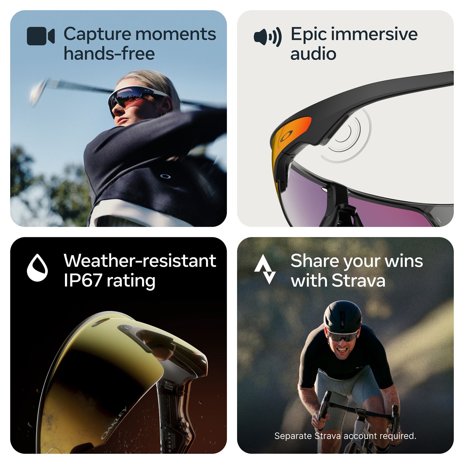 Oakley Meta Vanguard Meta AI Glasses (12MP Ultra-Wide Camera, AI Voice Assistant, Open-ear Audio, Live Translation, Prizm Black Lenses, Standard, White)_5
