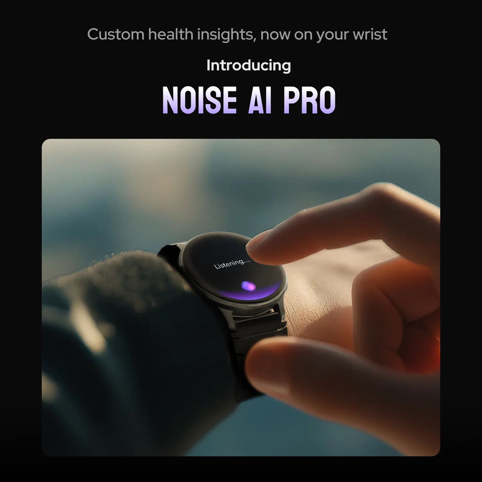 Noisefit Pro 6R Smartwatch with Bluetooth Calling (37mm AMOLED Display, IP68 Dust & 3ATM Water Resistance, Chrome Black Strap)_2