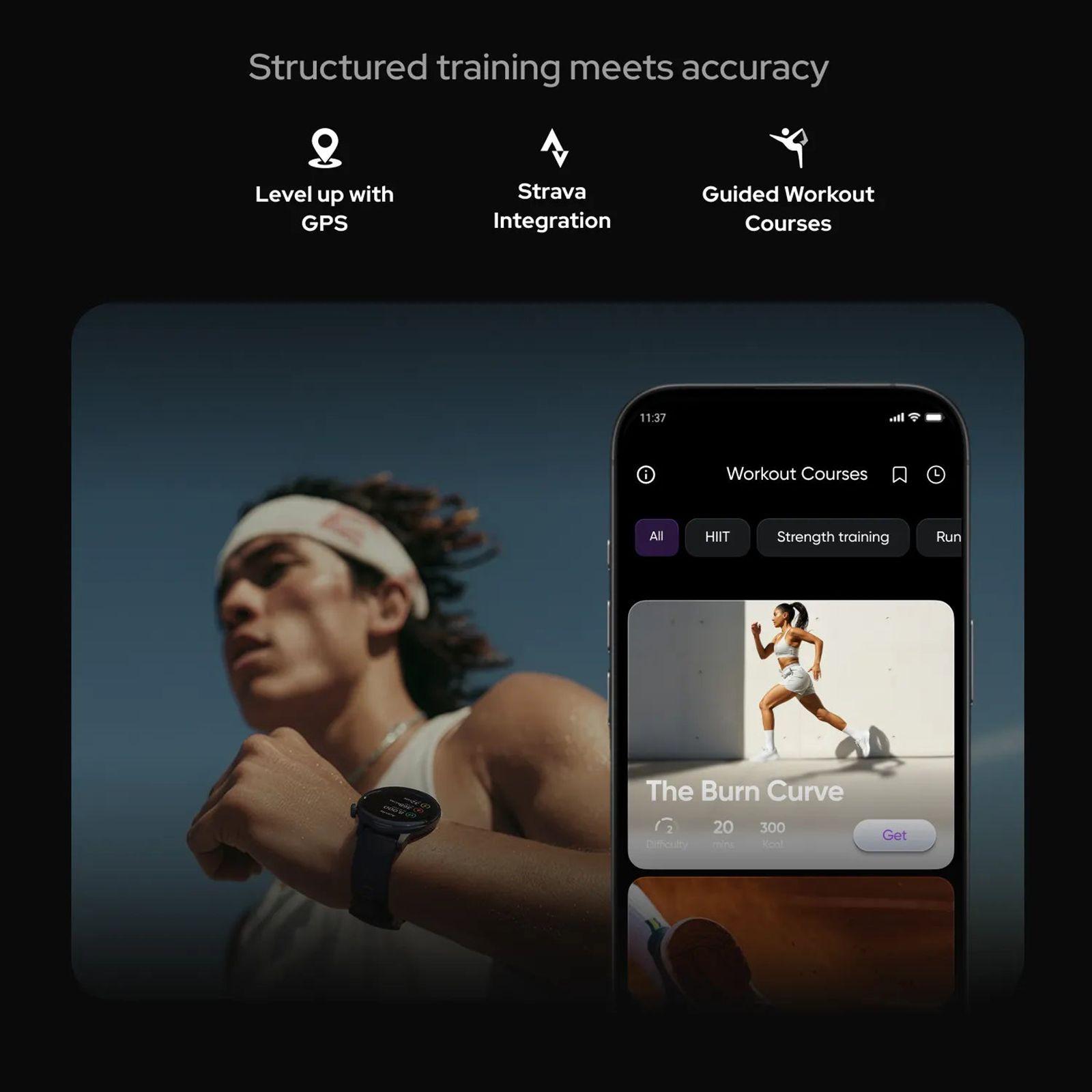 Noisefit Pro 6R Smartwatch with Bluetooth Calling (37mm AMOLED Display, IP68 Dust & 3ATM Water Resistance, Chrome Black Strap)_4