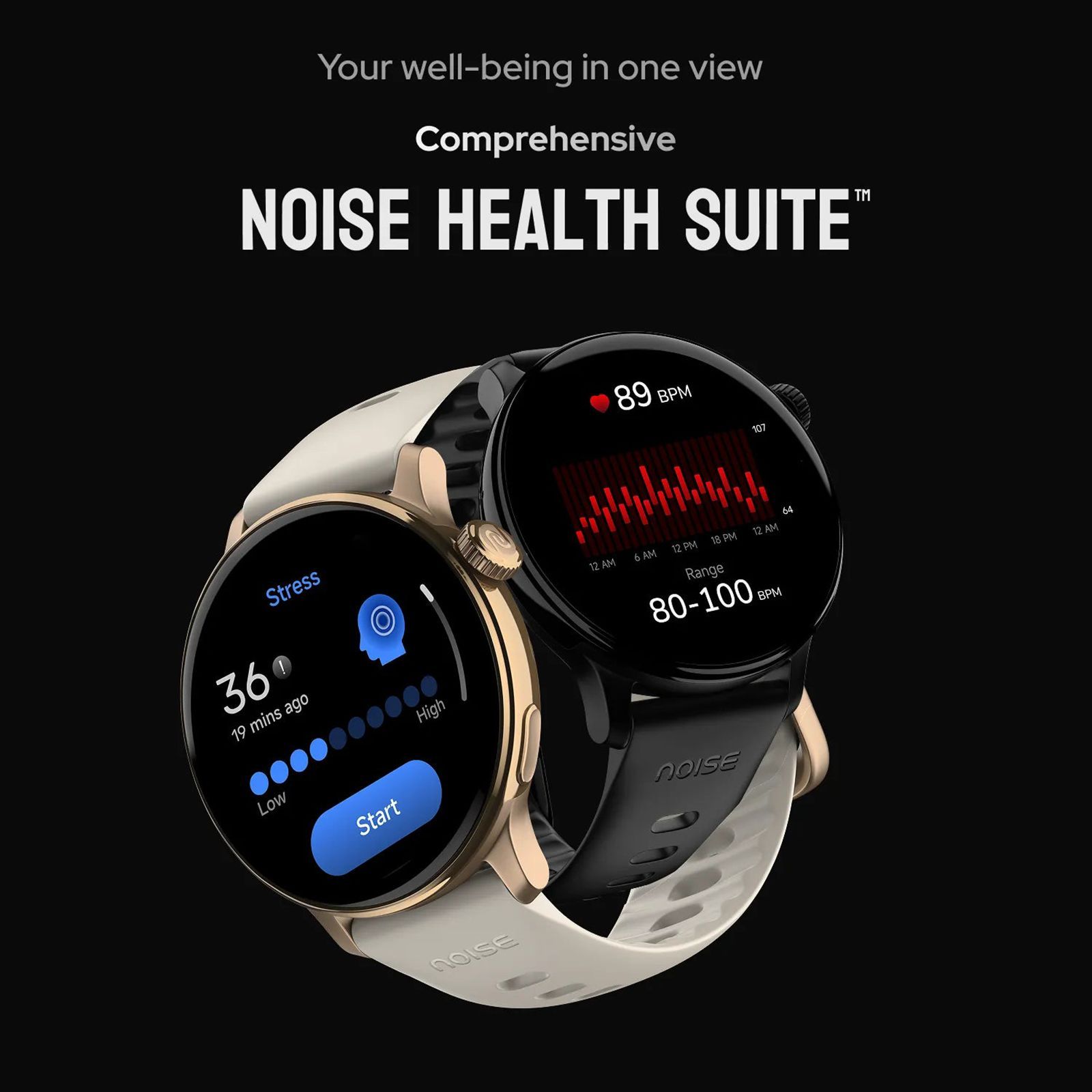 Noisefit Pro 6R Smartwatch with Bluetooth Calling (37mm AMOLED Display, IP68 Dust & 3ATM Water Resistance, Chrome Black Strap)_5