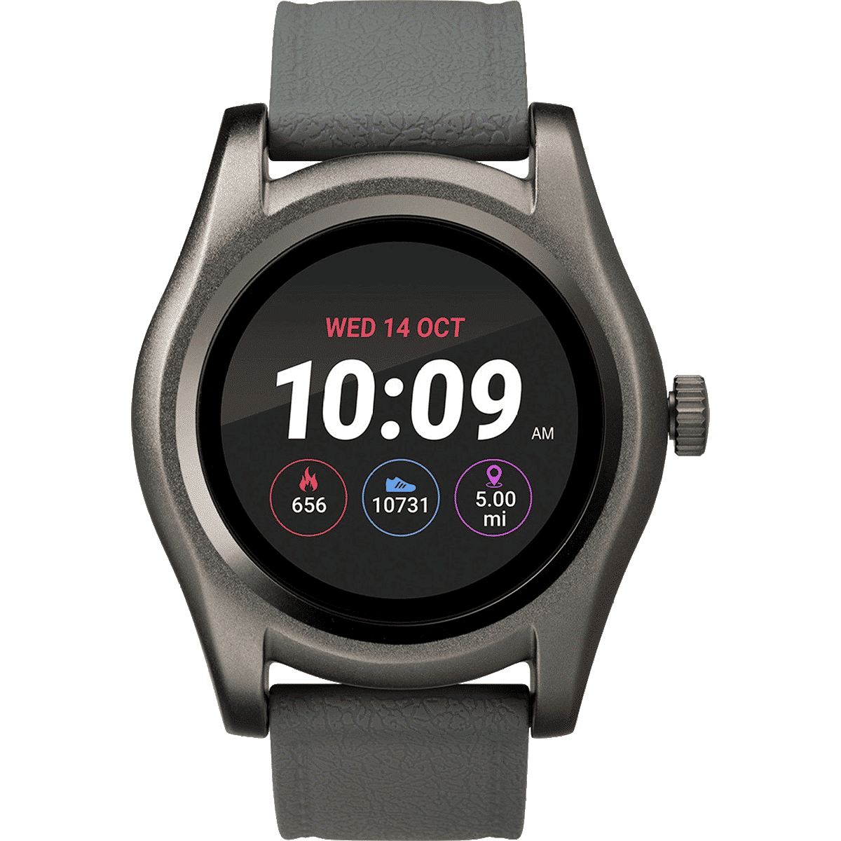 Timex IConnect Smartwatch (45mm) (Color Touchscreen Display, TW5M31600, Gun Metal/Grey)_1