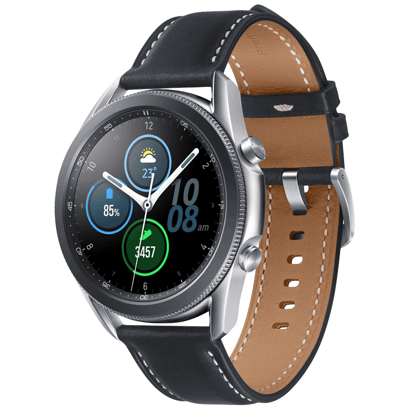 SAMSUNG Galaxy Watch3 GPS+Wi-Fi+Bluetooth Tizen OS Smartwatch (45mm Super AMOLED Display, Water Resistant, Black Strap)_3