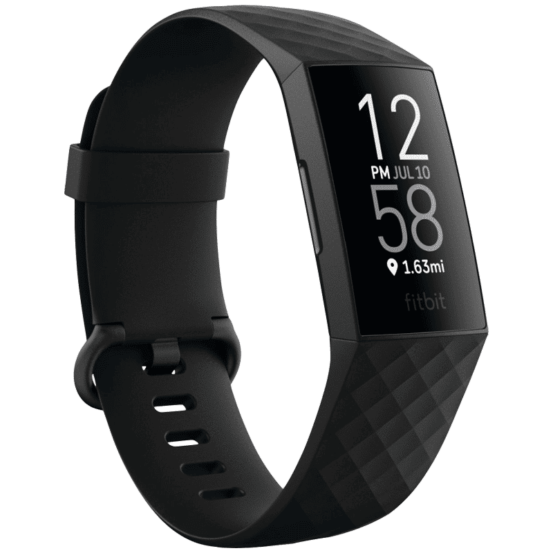 fitbit Charge 4 Fitness Tracker with Personalised Clock Face (1.5 Inch Intuitive Touchscreen PMOLED Display, Water Resistant, Black Strap)_2