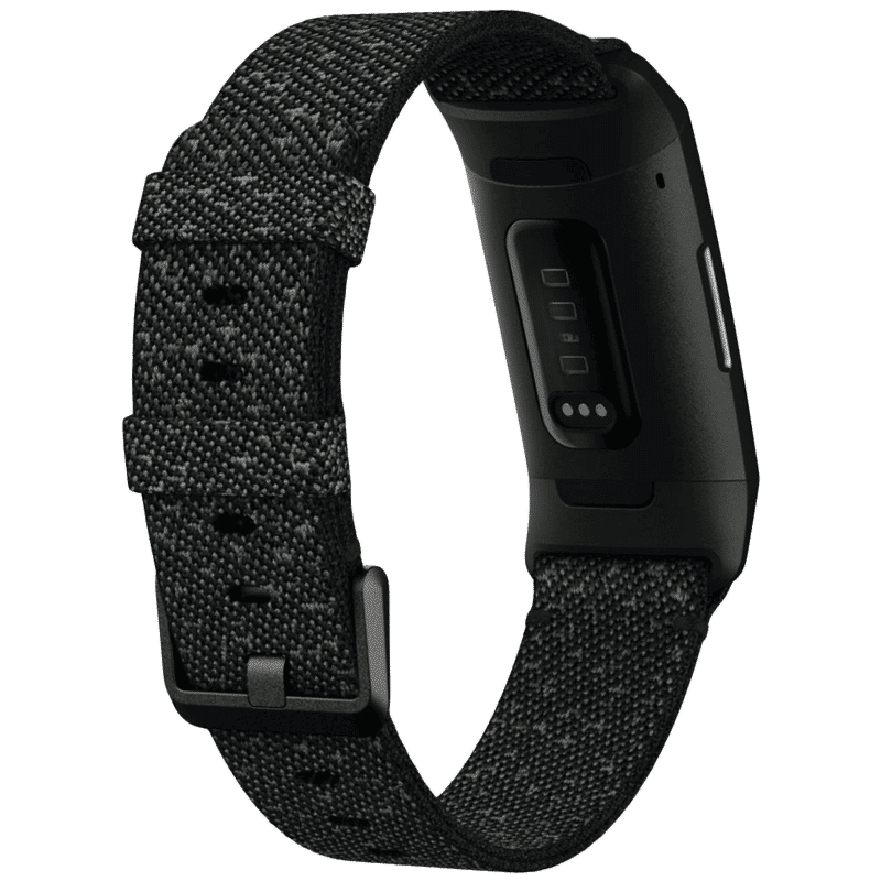 fitbit Charge 4 Fitness Tracker (Backlit Grayscale OLED Touchscreen, FB417BKGY, Black/Granite, Reflective Woven Band)_3