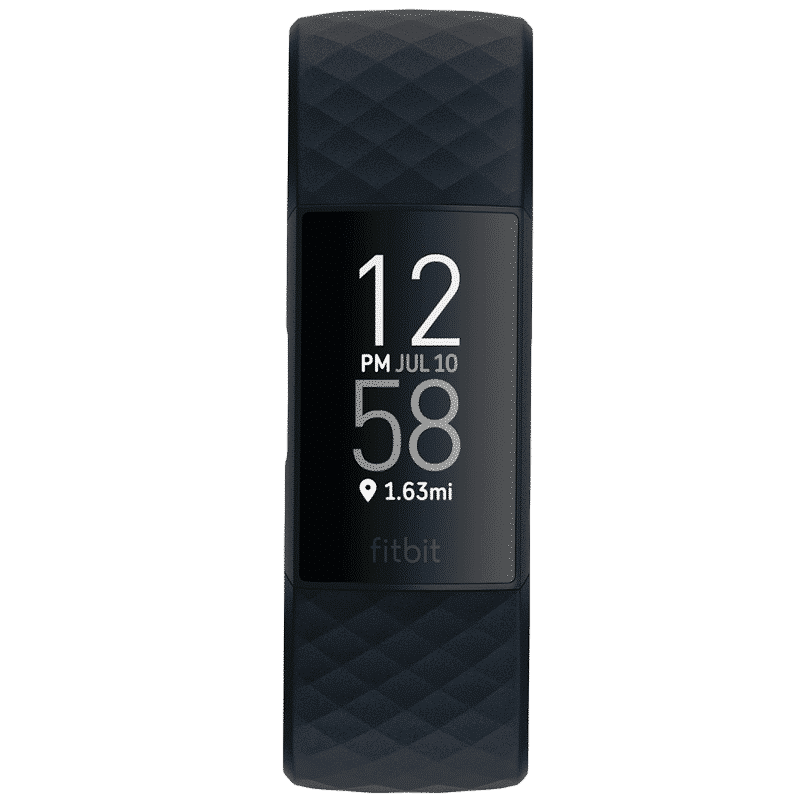 fitbit Charge 4 Fitness Tracker with Personalised Clock Face (1.5 Inch Intuitive Touchscreen PMOLED Display, Water Resistant, Storm Blue Strap) fitbit Charge 4 Fitness Tracker with Personalised Clock Face (1.5 Inch Intuitive Touchscreen PMOLED Display, Water Resistant, Storm Blue Strap)_1