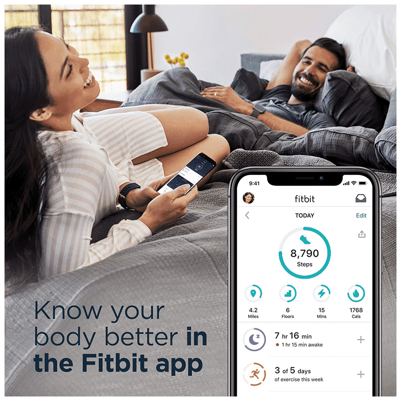 fitbit Charge 4 Fitness Tracker with Personalised Clock Face (1.5 Inch Intuitive Touchscreen PMOLED Display, Water Resistant, Storm Blue Strap) fitbit Charge 4 Fitness Tracker with Personalised Clock Face (1.5 Inch Intuitive Touchscreen PMOLED Display, Water Resistant, Storm Blue Strap)_7