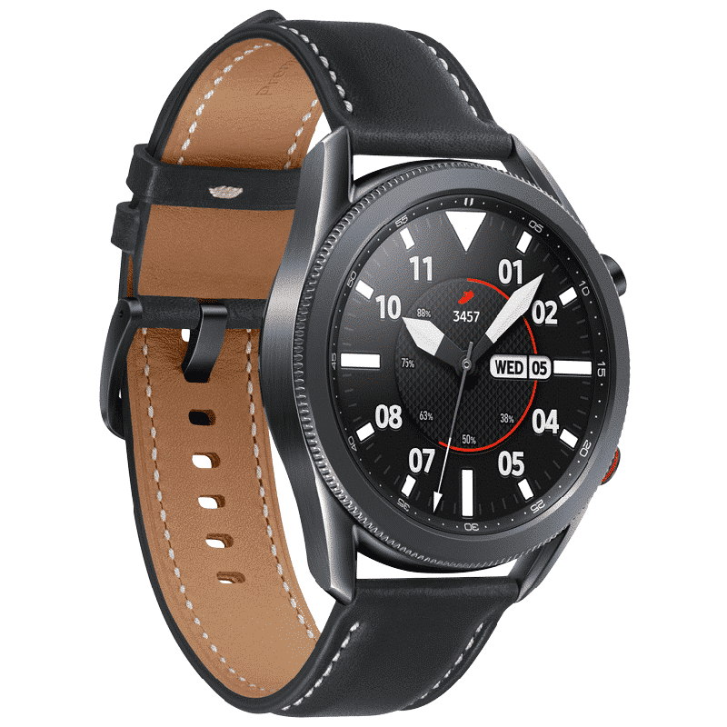 SAMSUNG Galaxy Watch3 GPS+Wi-Fi+4G SIM+Bluetooth Tizen OS Smartwatch (45mm Super AMOLED Display, Water Resistant, Black Strap)_3